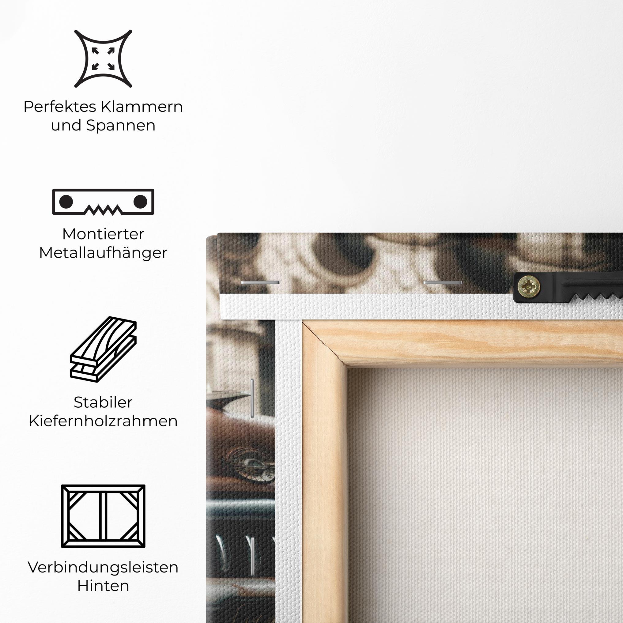 Leinwandbild Old Brown Car mockup 5