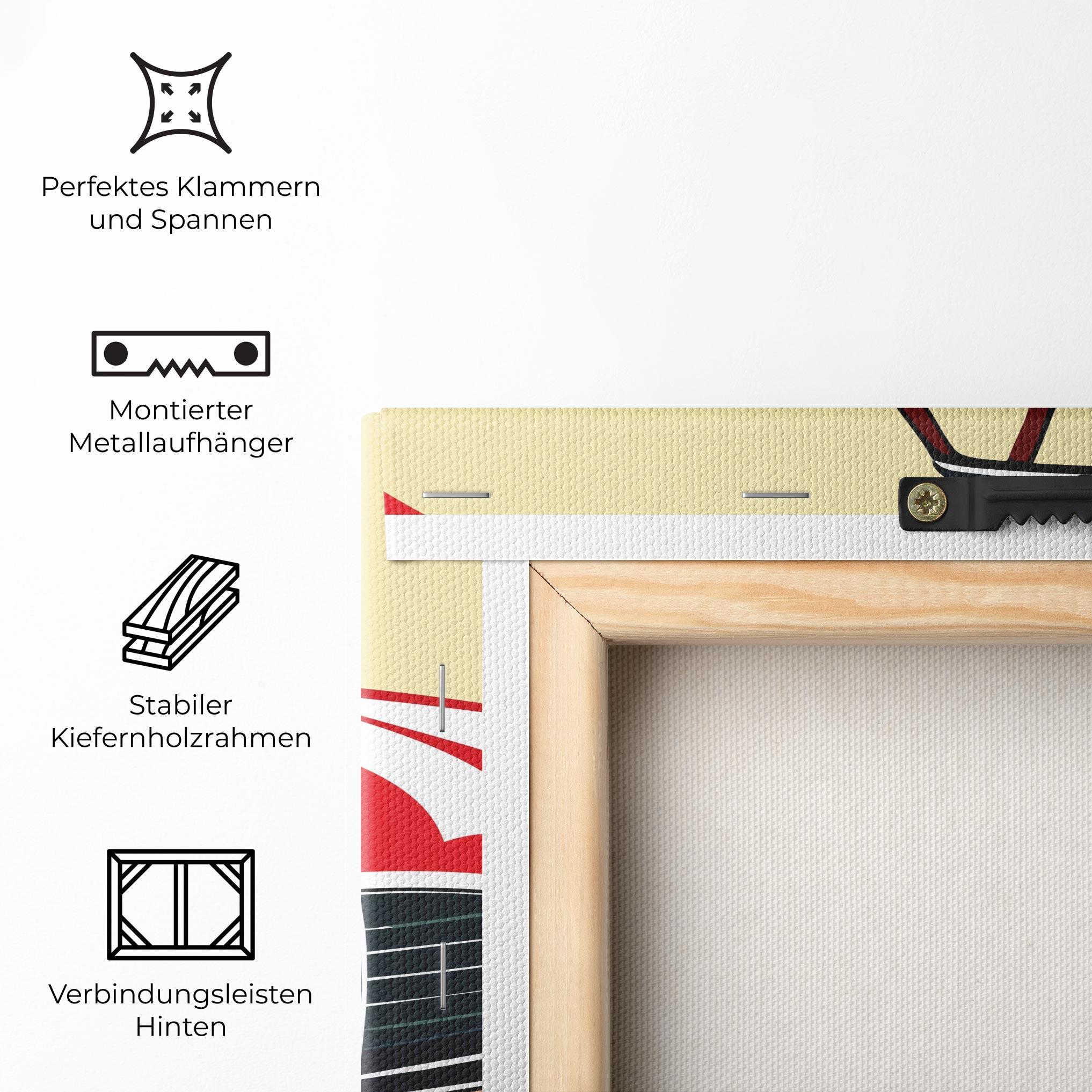 Leinwandbild Red Vintage Car mockup 5