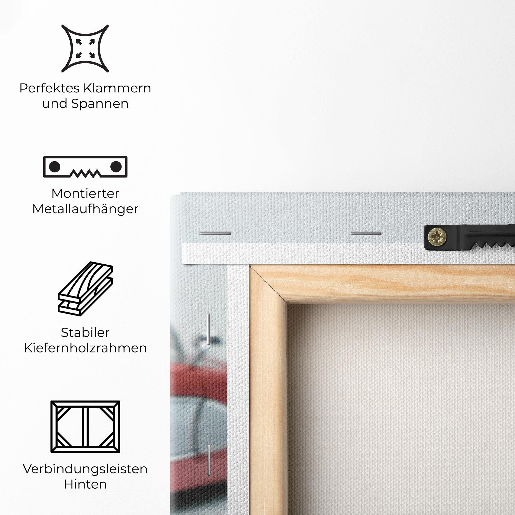 Leinwandbild Vintage Red Car mockup 5