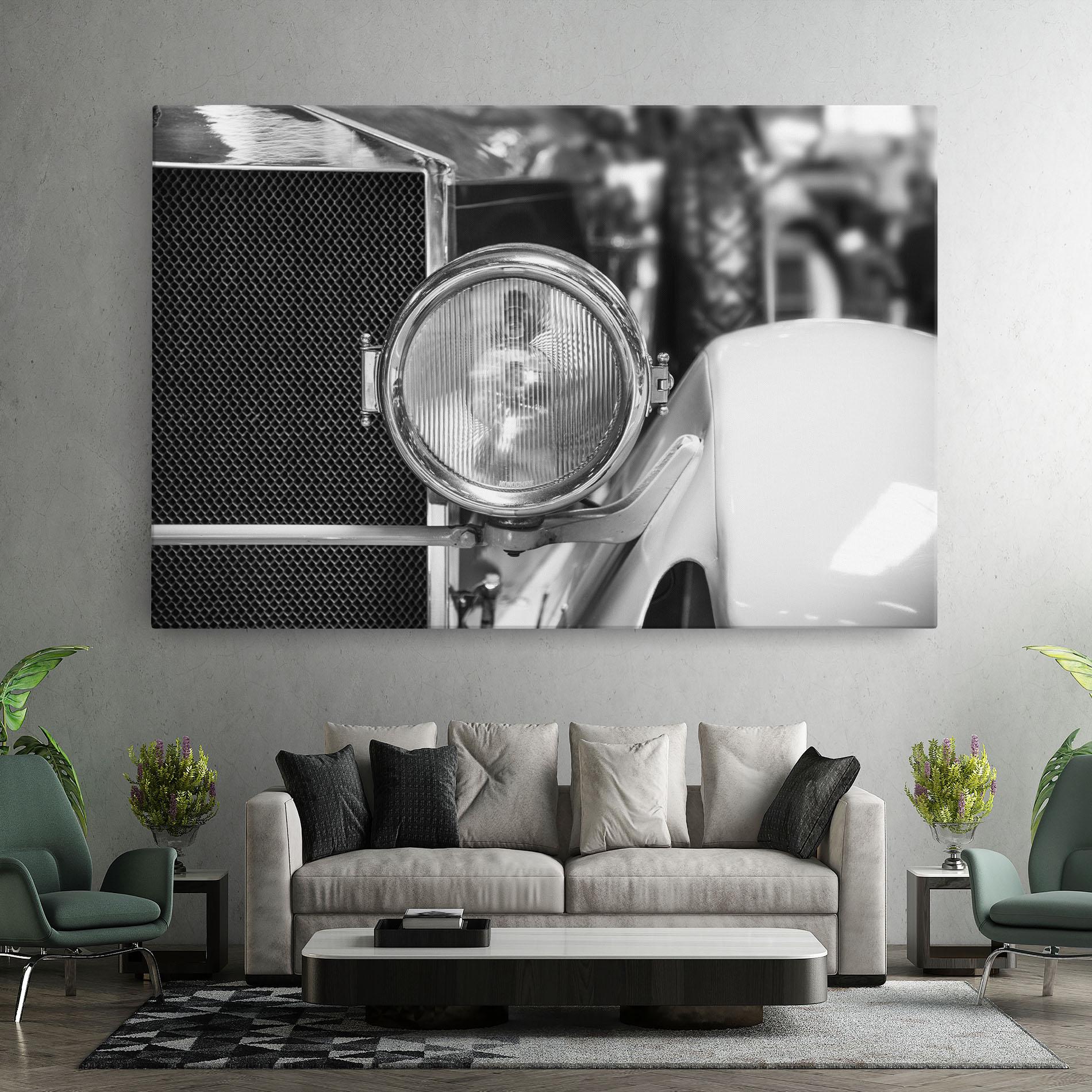 Leinwandbild Closeup Grey Car mockup 7