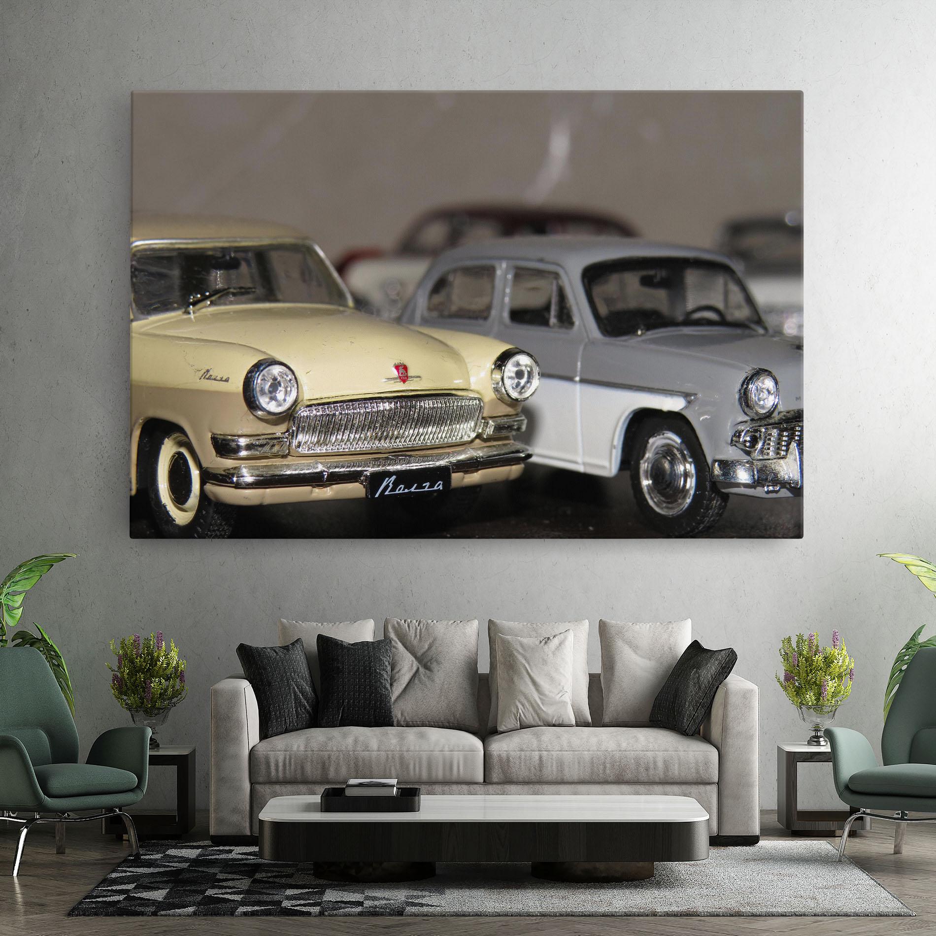 Leinwandbild Cream Grey Car mockup 7