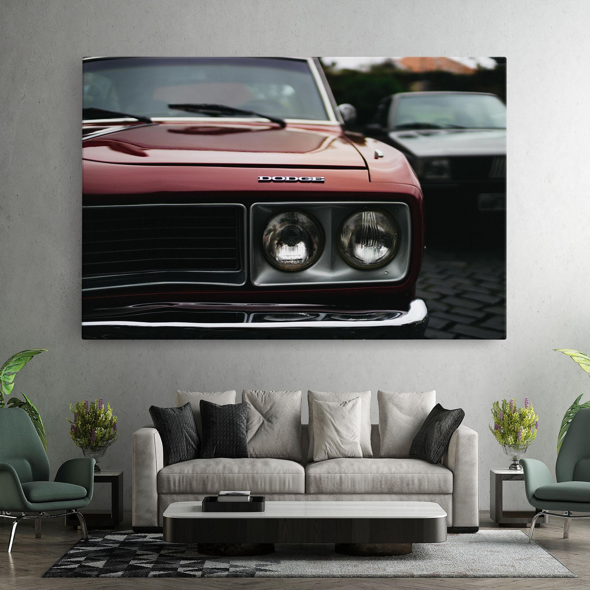 Leinwandbild Dark Vintage Red mockup 7