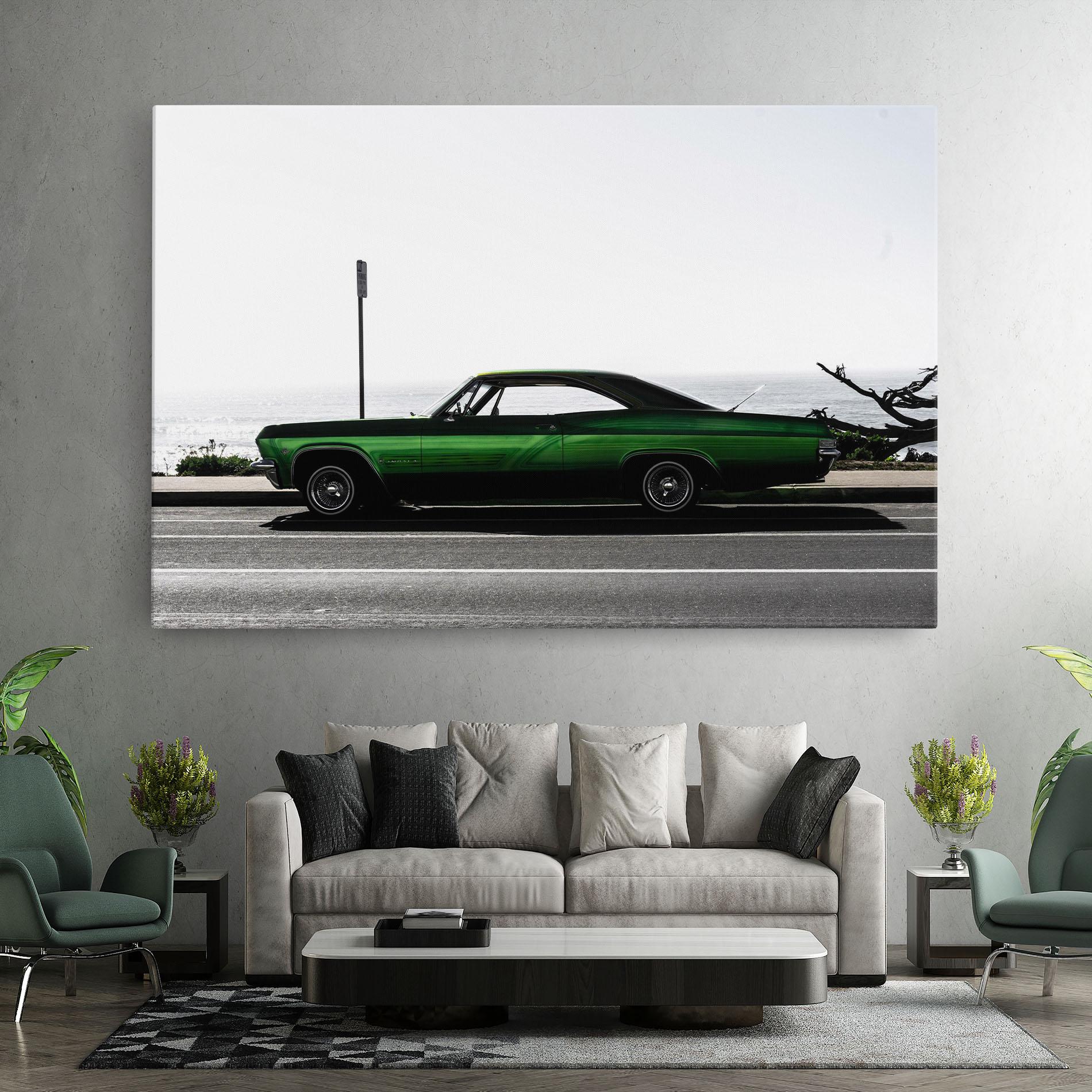 Leinwandbild Nice Green Car mockup 7