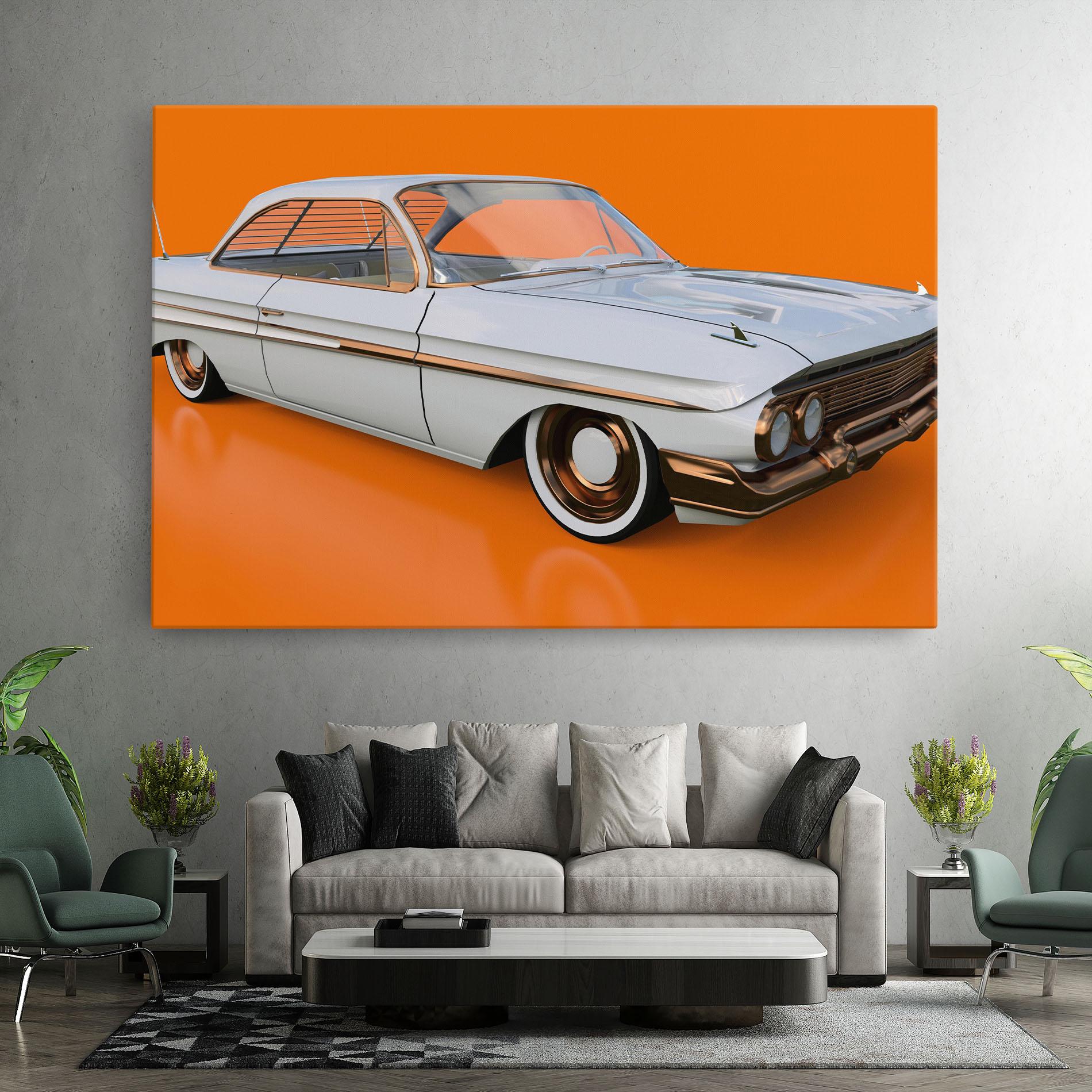 Leinwandbild Old American Car mockup 7