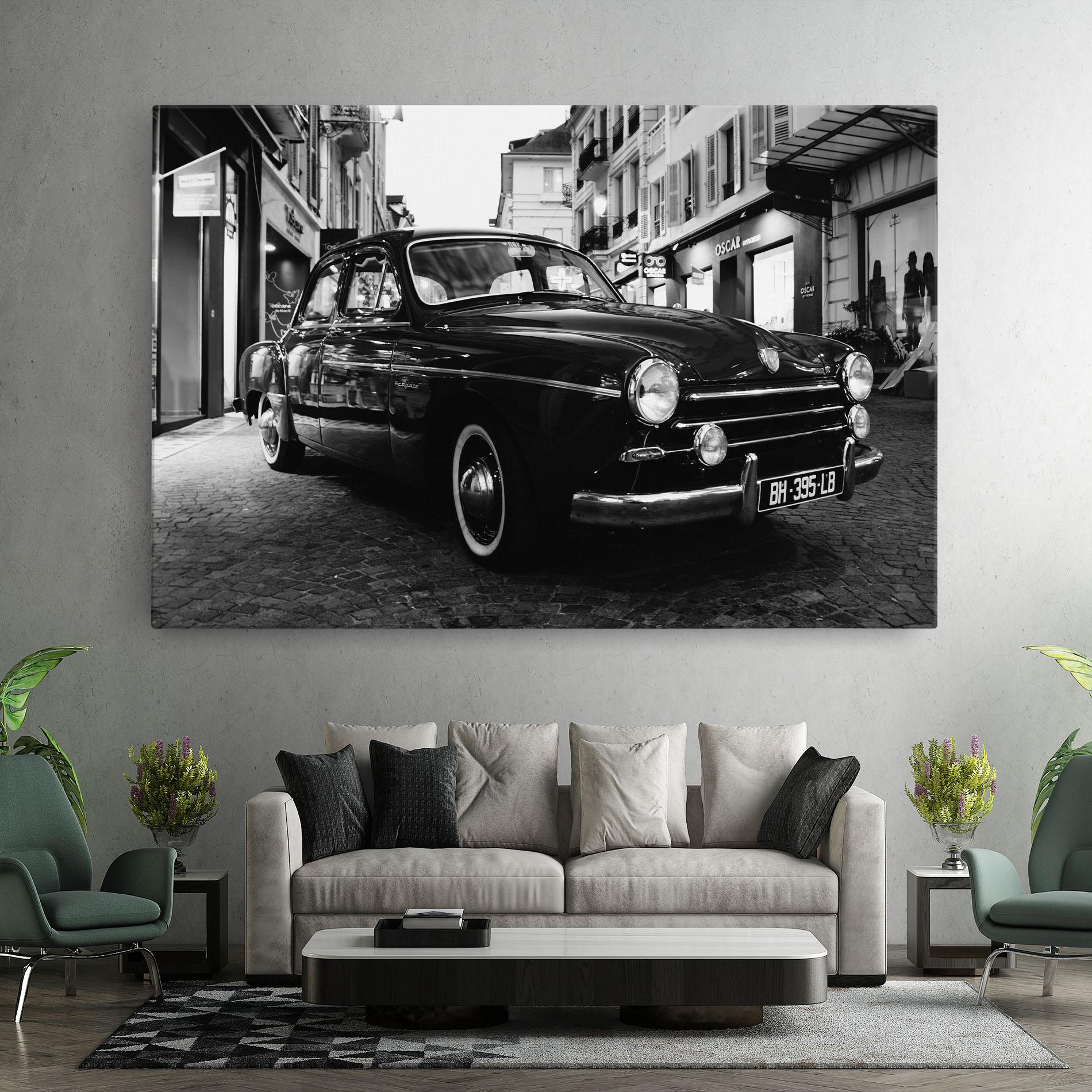Leinwandbild Pretty Black Car mockup 7
