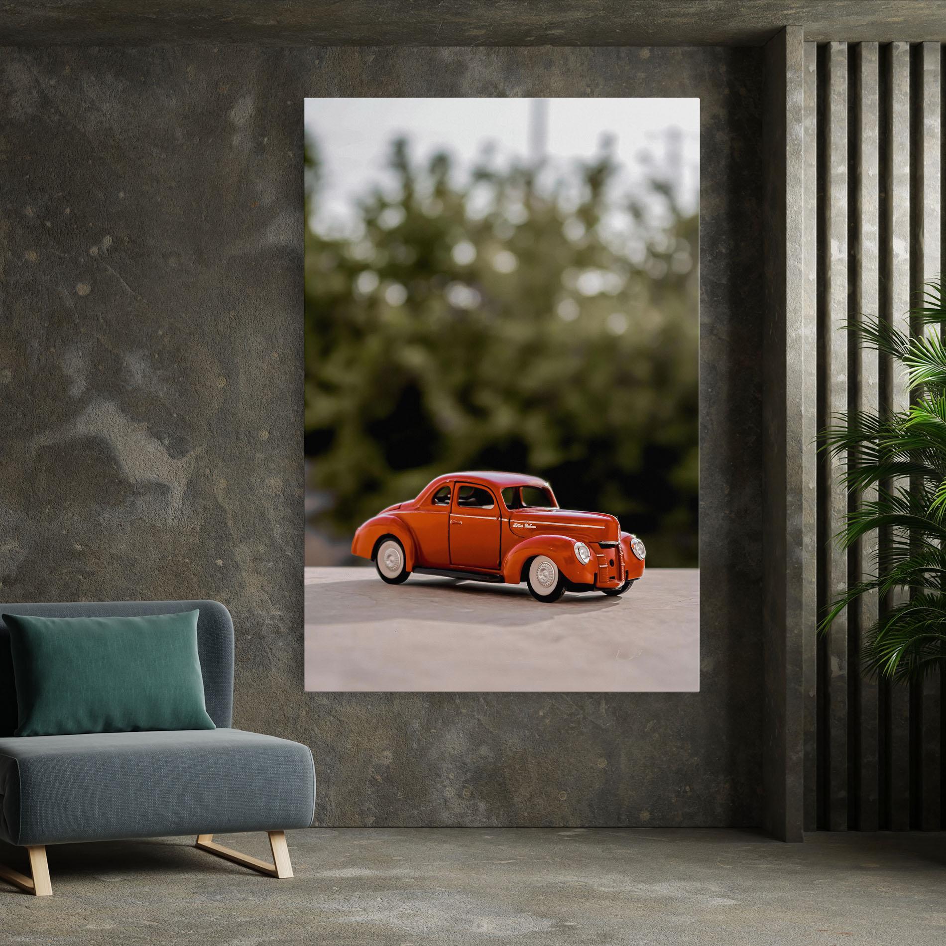 Leinwandbild Vintage Orange Toy mockup 7