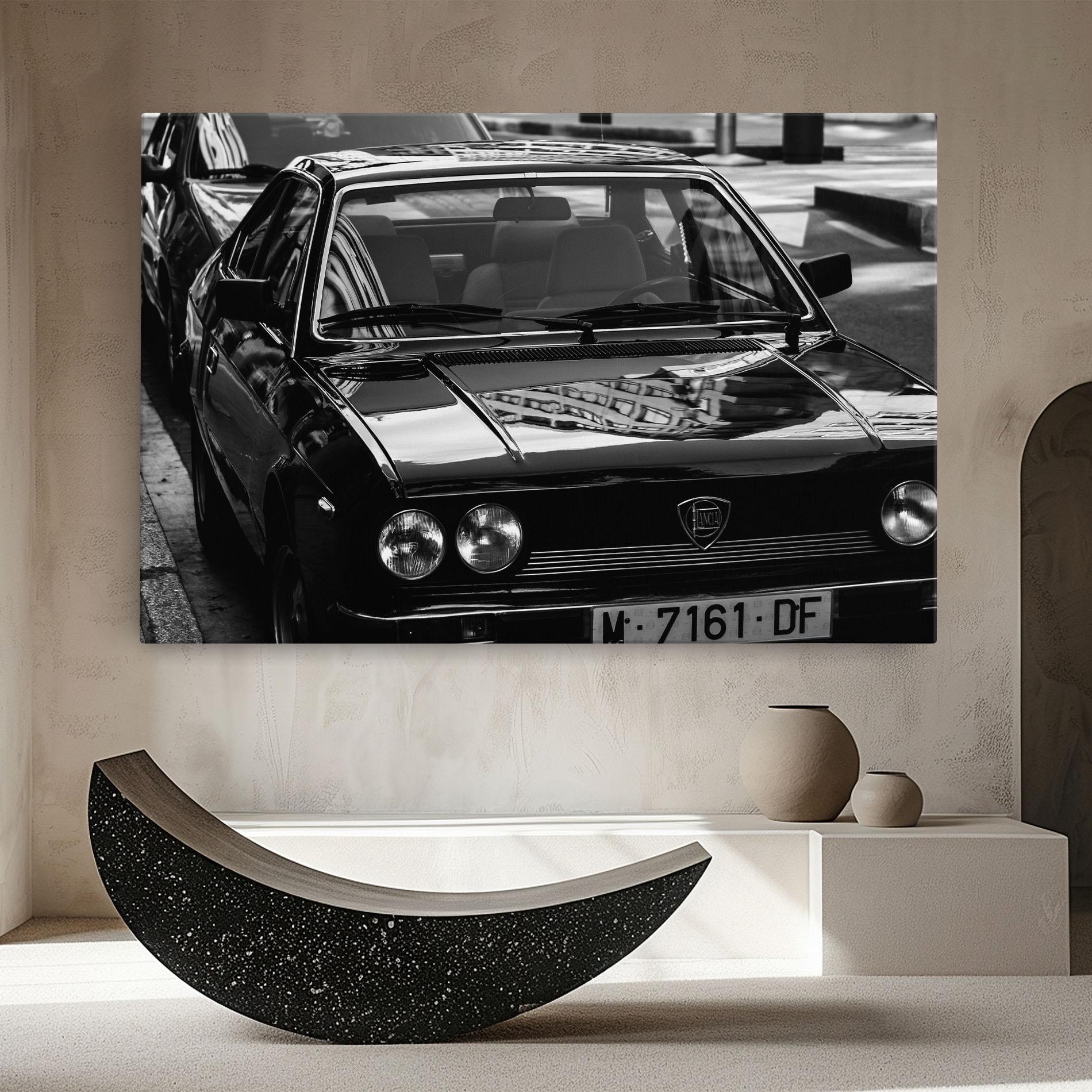 Leinwandbild Black Shiny Car mockup 8