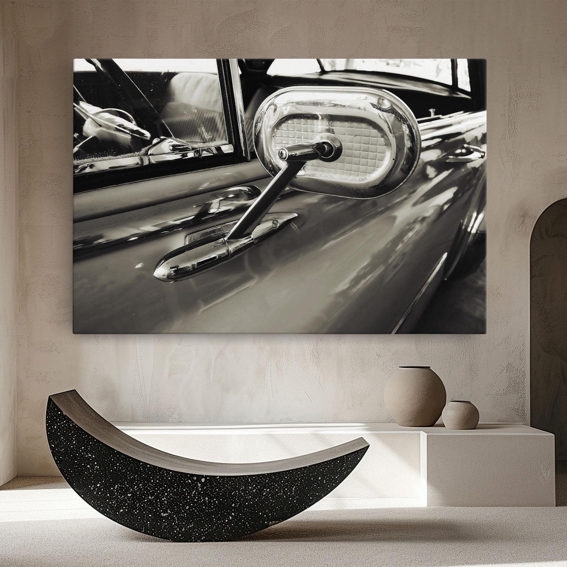 Leinwandbild Close Up Grey Car mockup 8