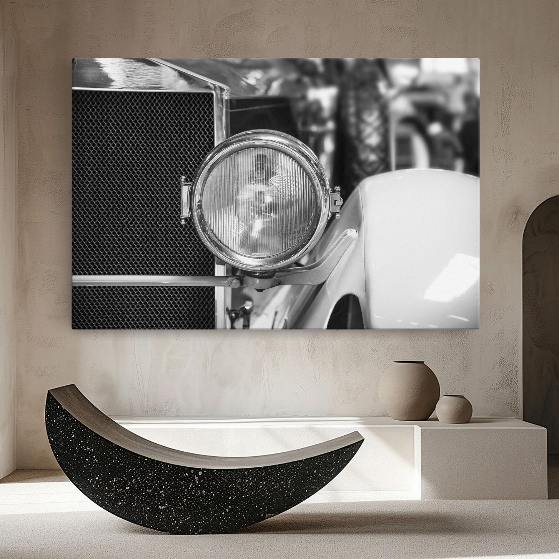 Leinwandbild Closeup Grey Car mockup 8