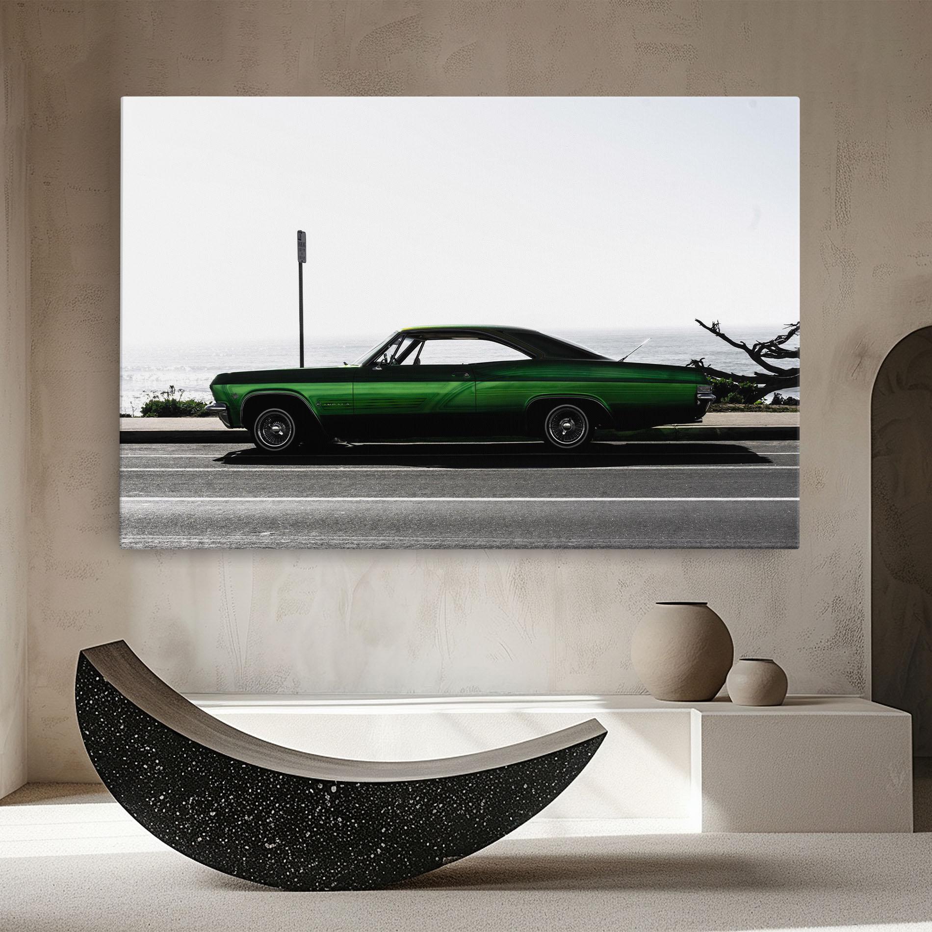 Leinwandbild Nice Green Car mockup 8