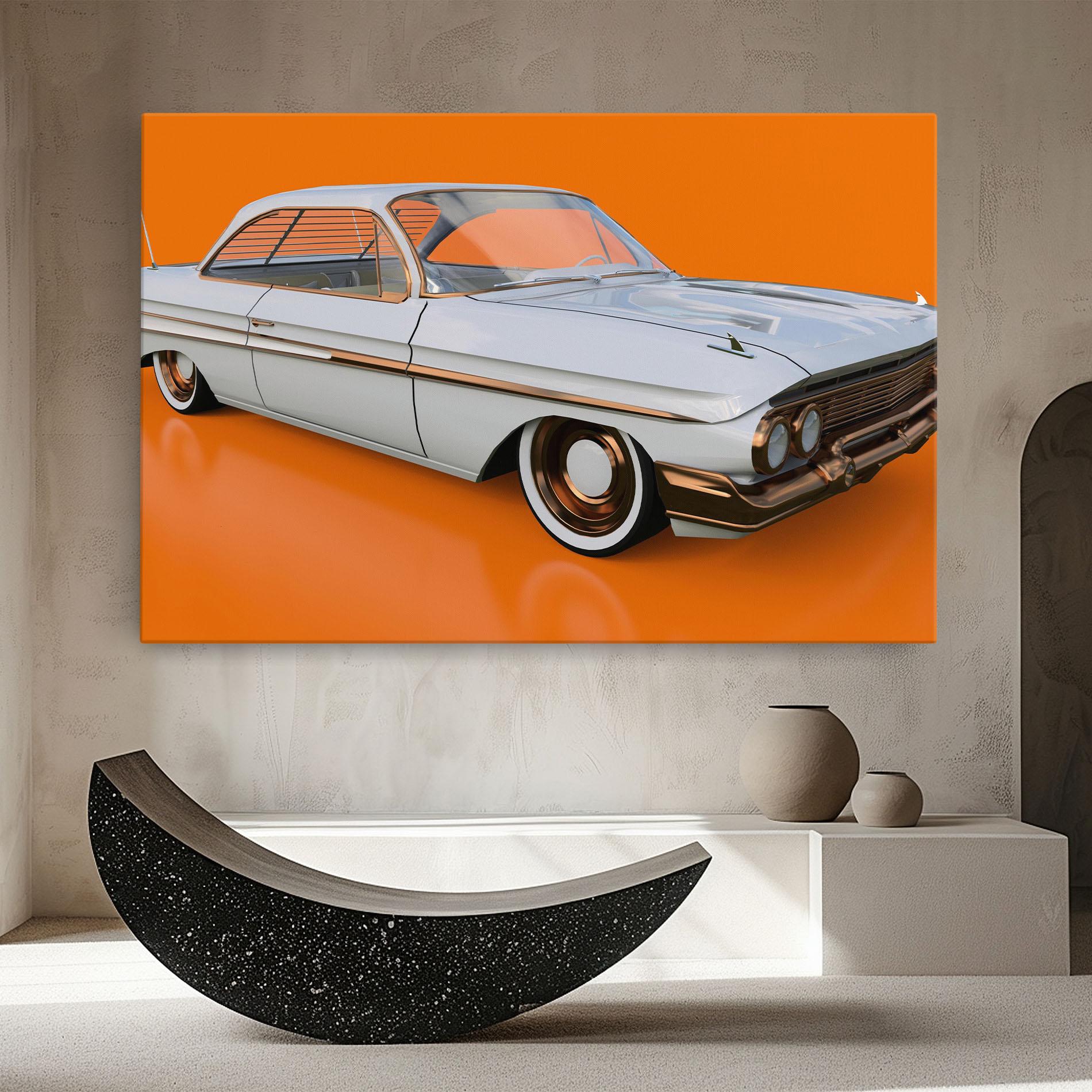 Leinwandbild Old American Car mockup 8