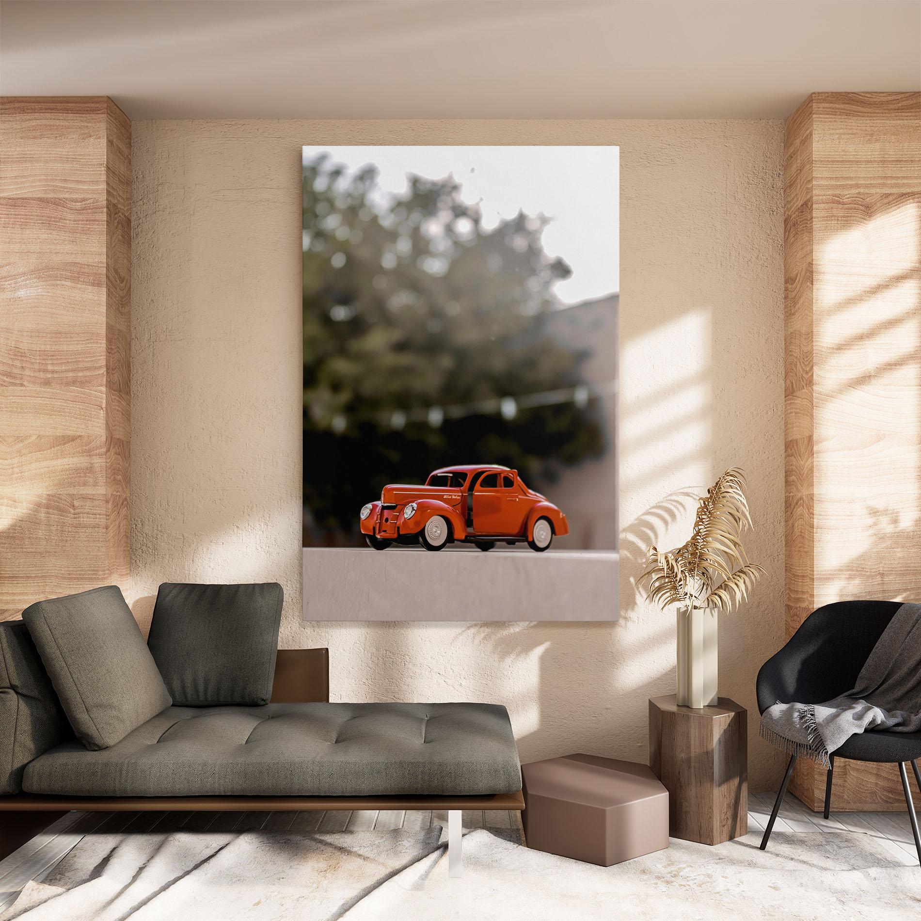 Leinwandbild Orange Toy Car mockup 8