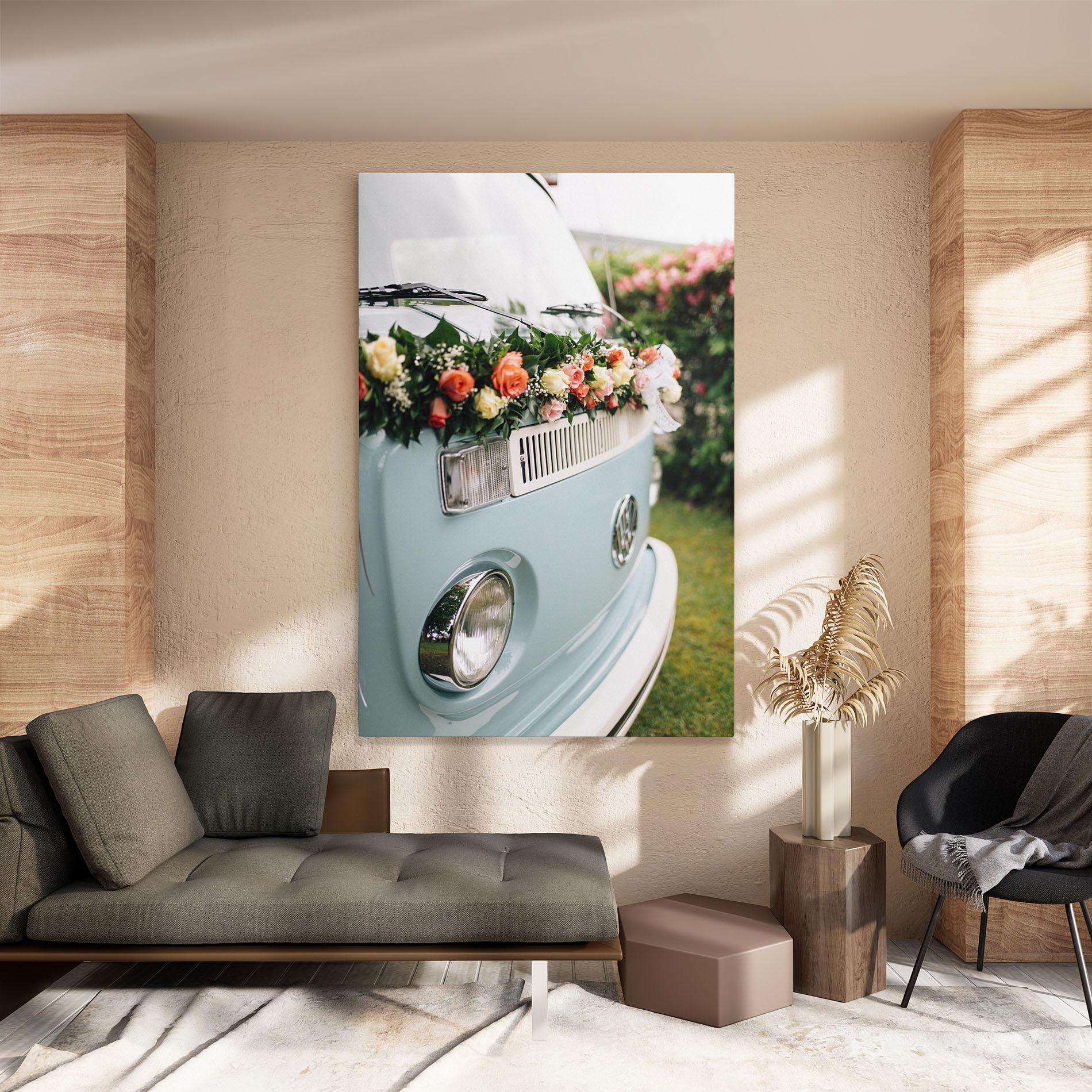 Leinwandbild Vintage Rose Van mockup 8