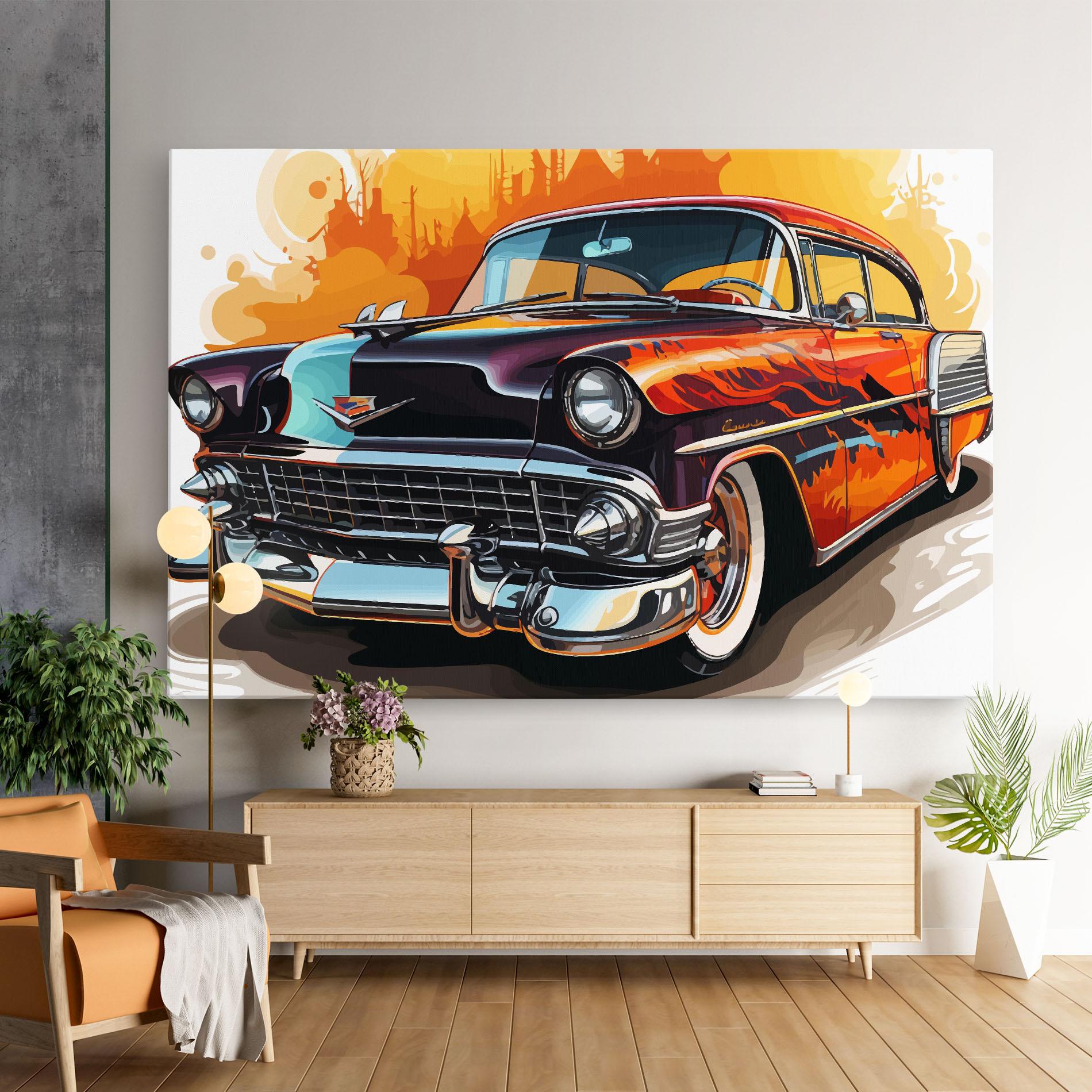 Leinwandbild Cool Vintage Car mockup 9
