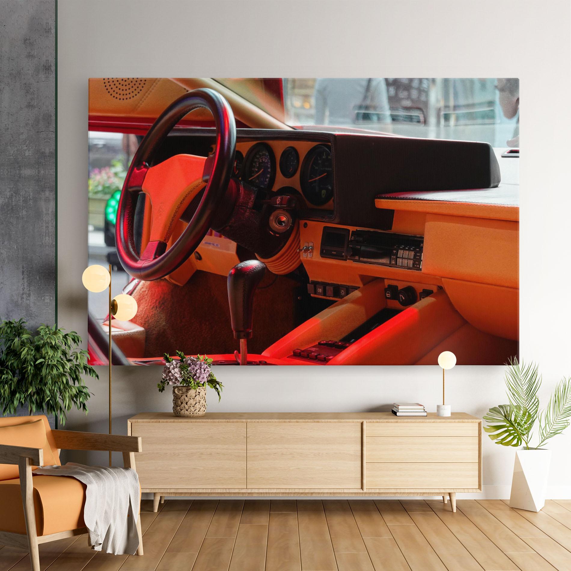 Leinwandbild Orange Black Car mockup 9