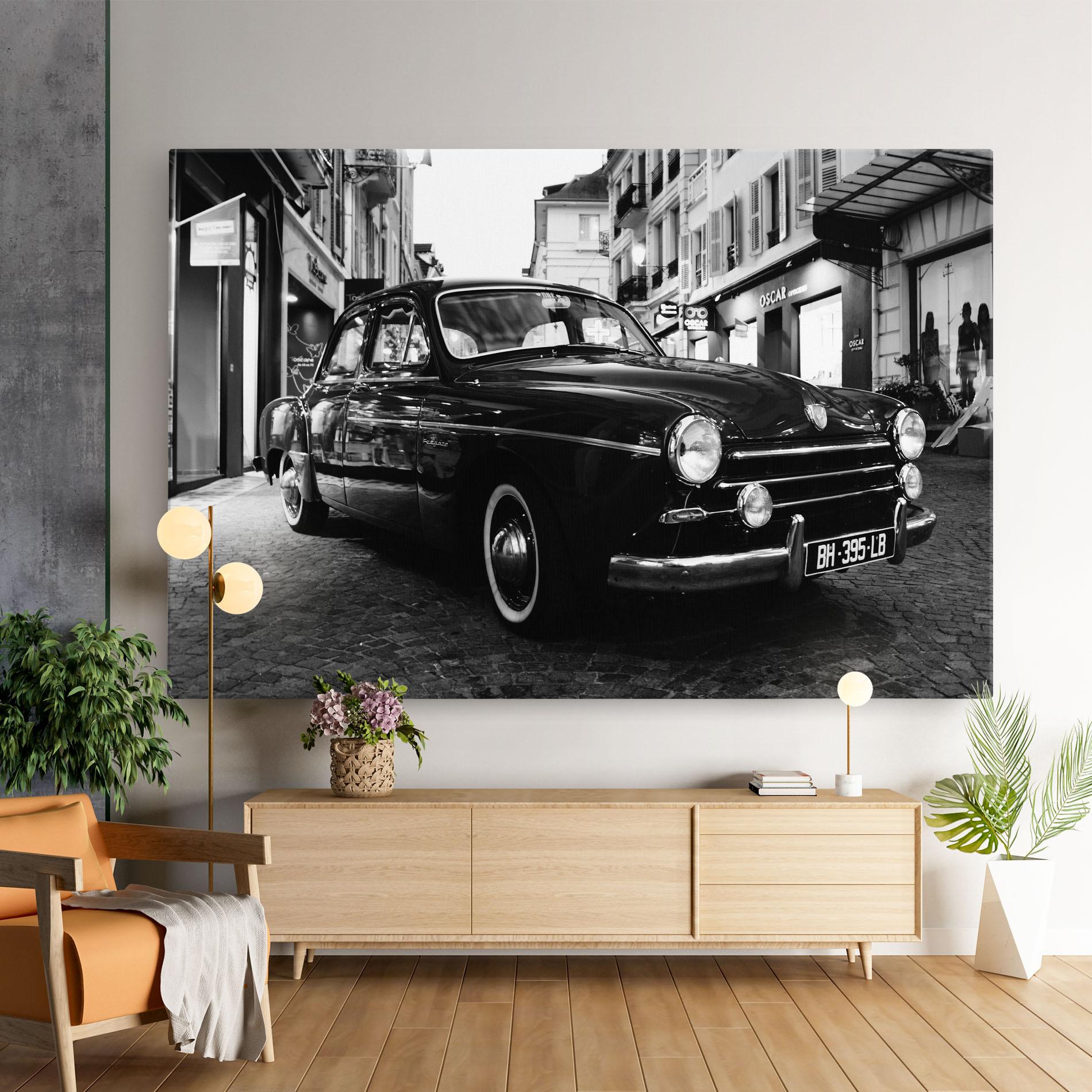 Leinwandbild Pretty Black Car mockup 9