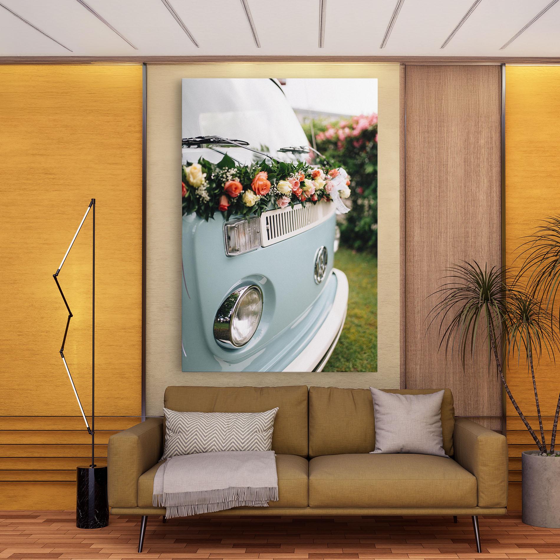 Leinwandbild Vintage Rose Van mockup 9