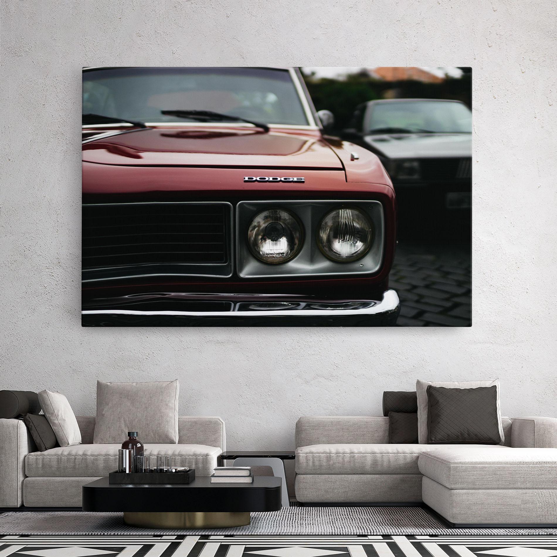 Leinwandbild Dark Vintage Red mockup 2