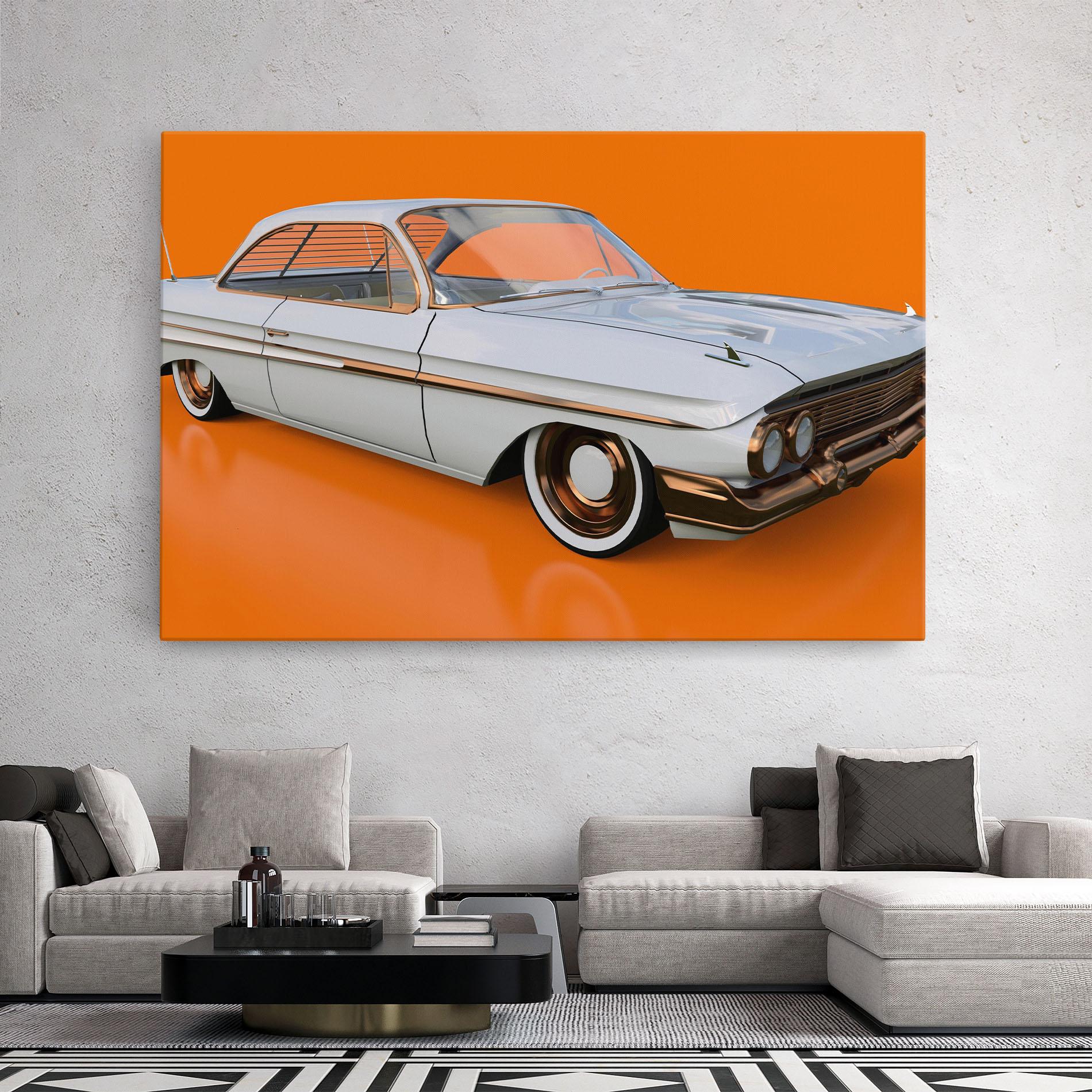 Leinwandbild Old American Car mockup 2