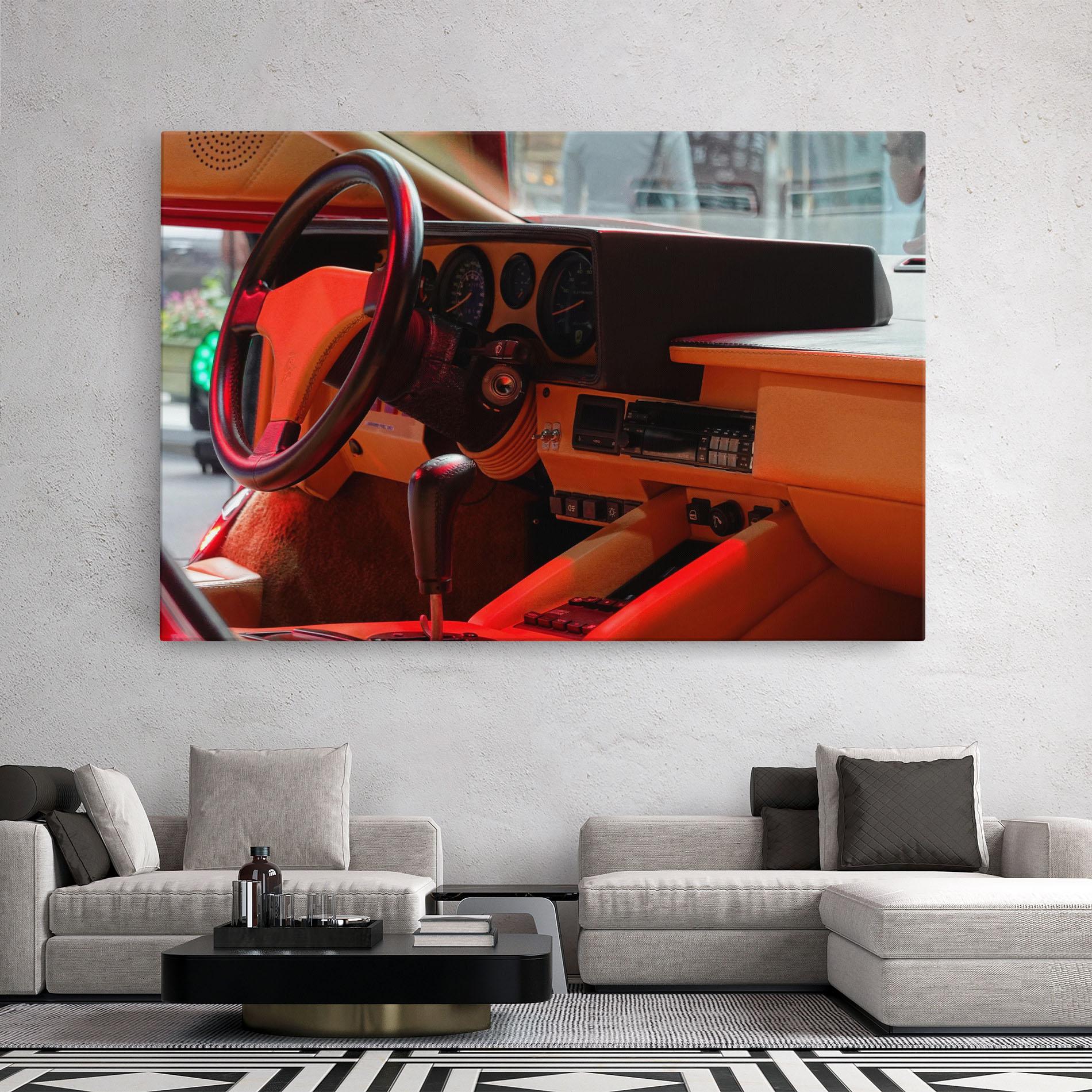 Leinwandbild Orange Black Car mockup 2
