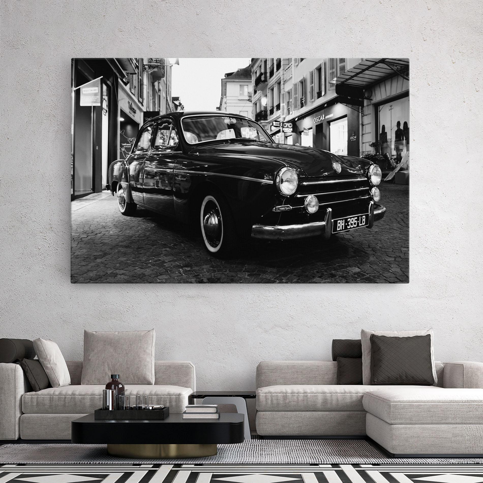 Leinwandbild Pretty Black Car mockup 2