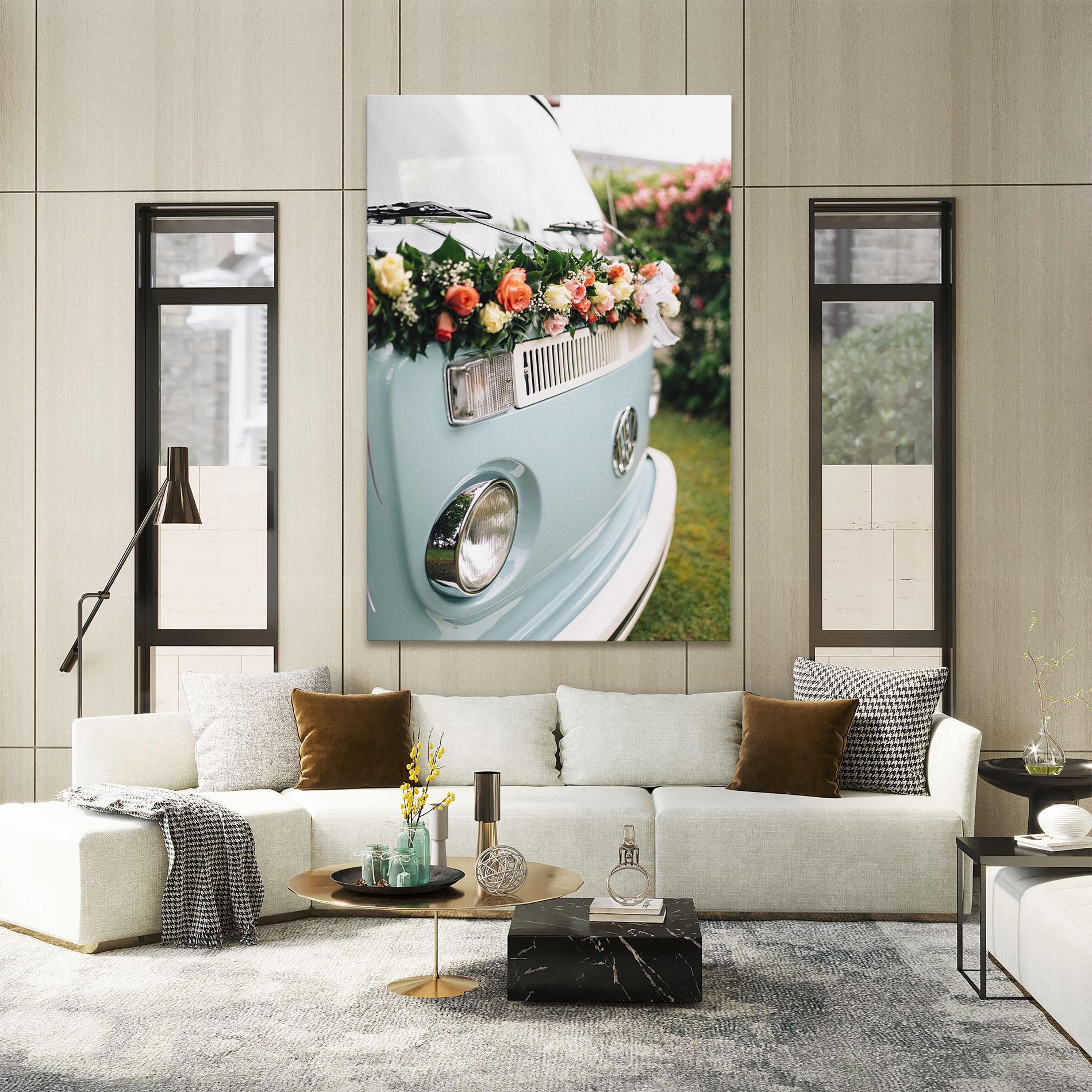 Leinwandbild Vintage Rose Van mockup 2