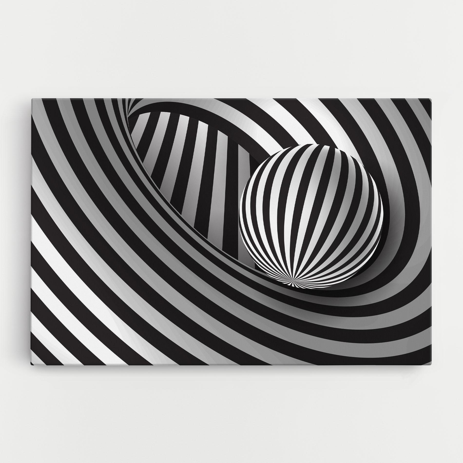 Leinwandbild 3d Zebra Ball mockup 0