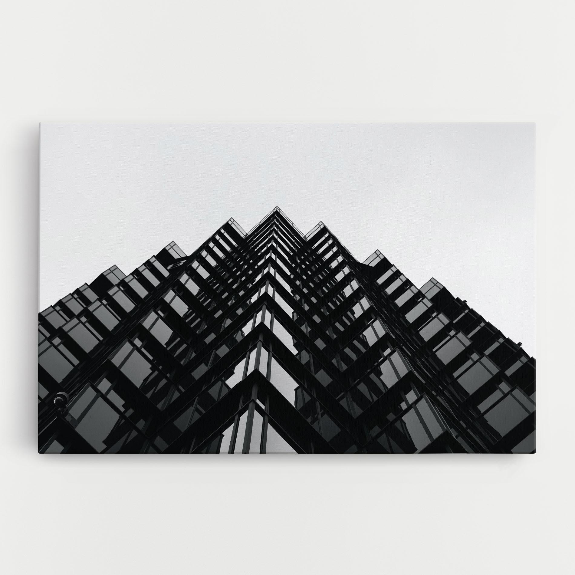 Leinwandbild Black Building mockup 0