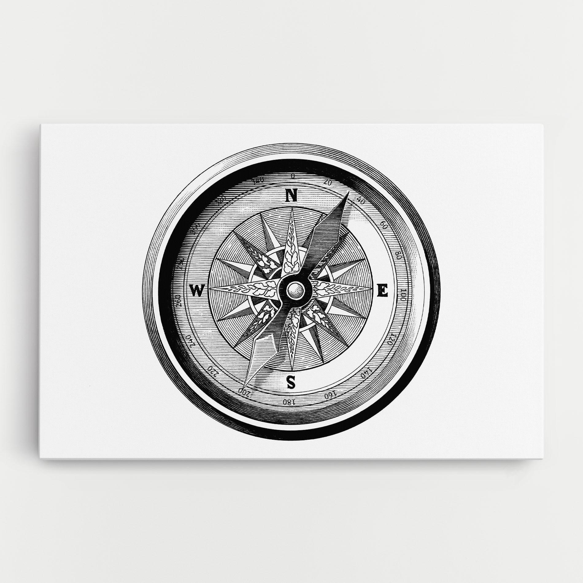 Leinwandbild Black Compass mockup 0