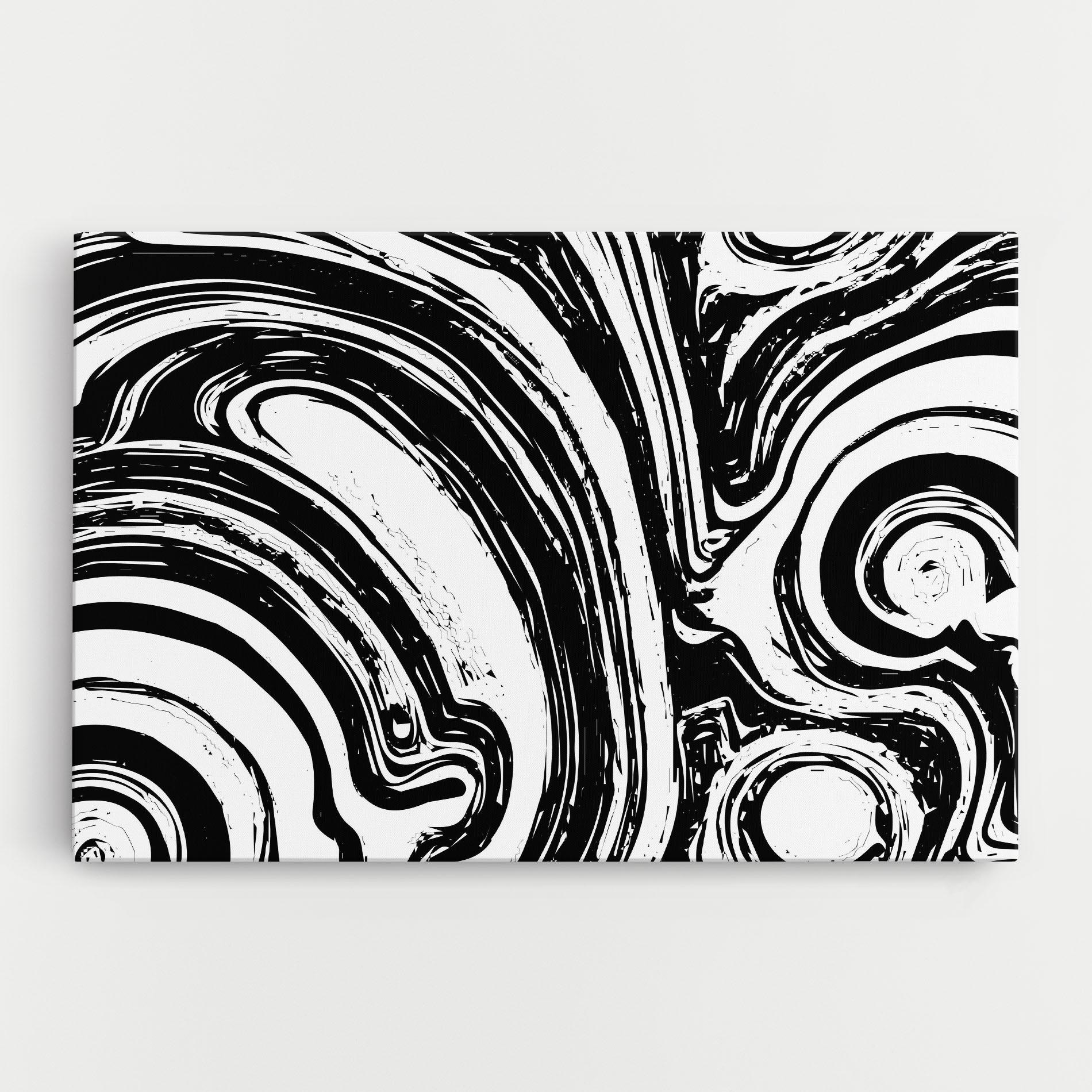 Leinwandbild Black Liquid White mockup 0