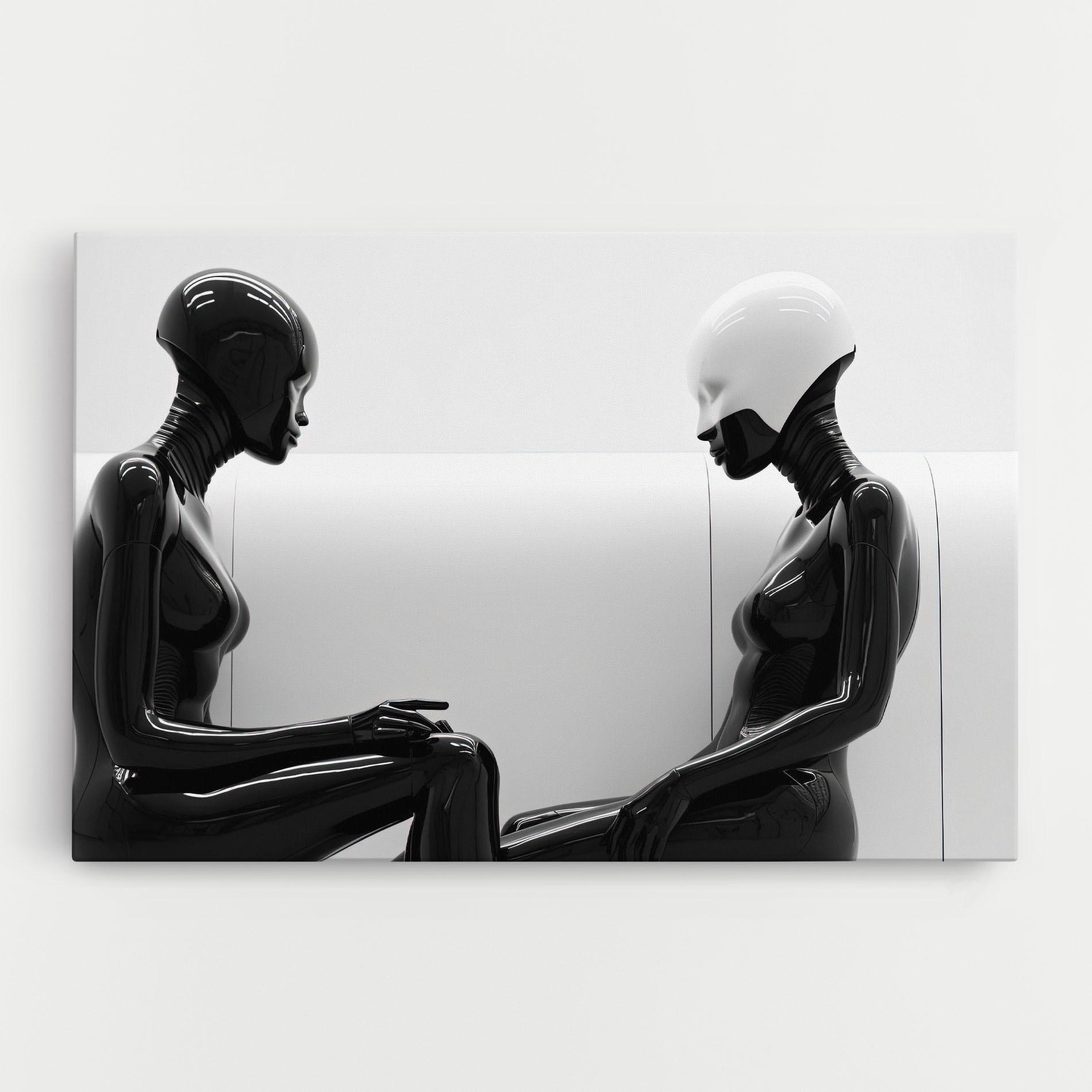 Leinwandbild Black Mannequin mockup 0