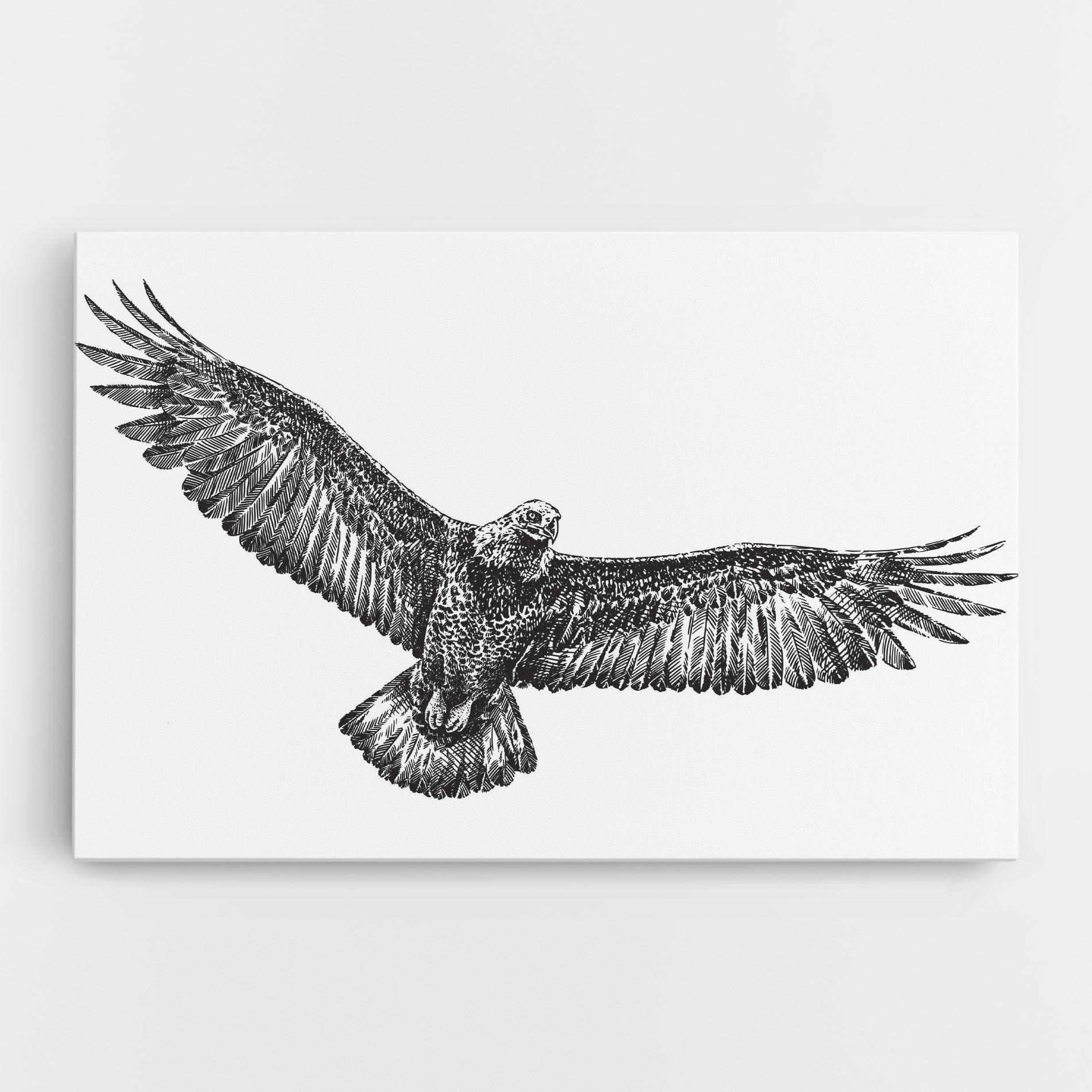 Leinwandbild Eagle Art Line mockup 0