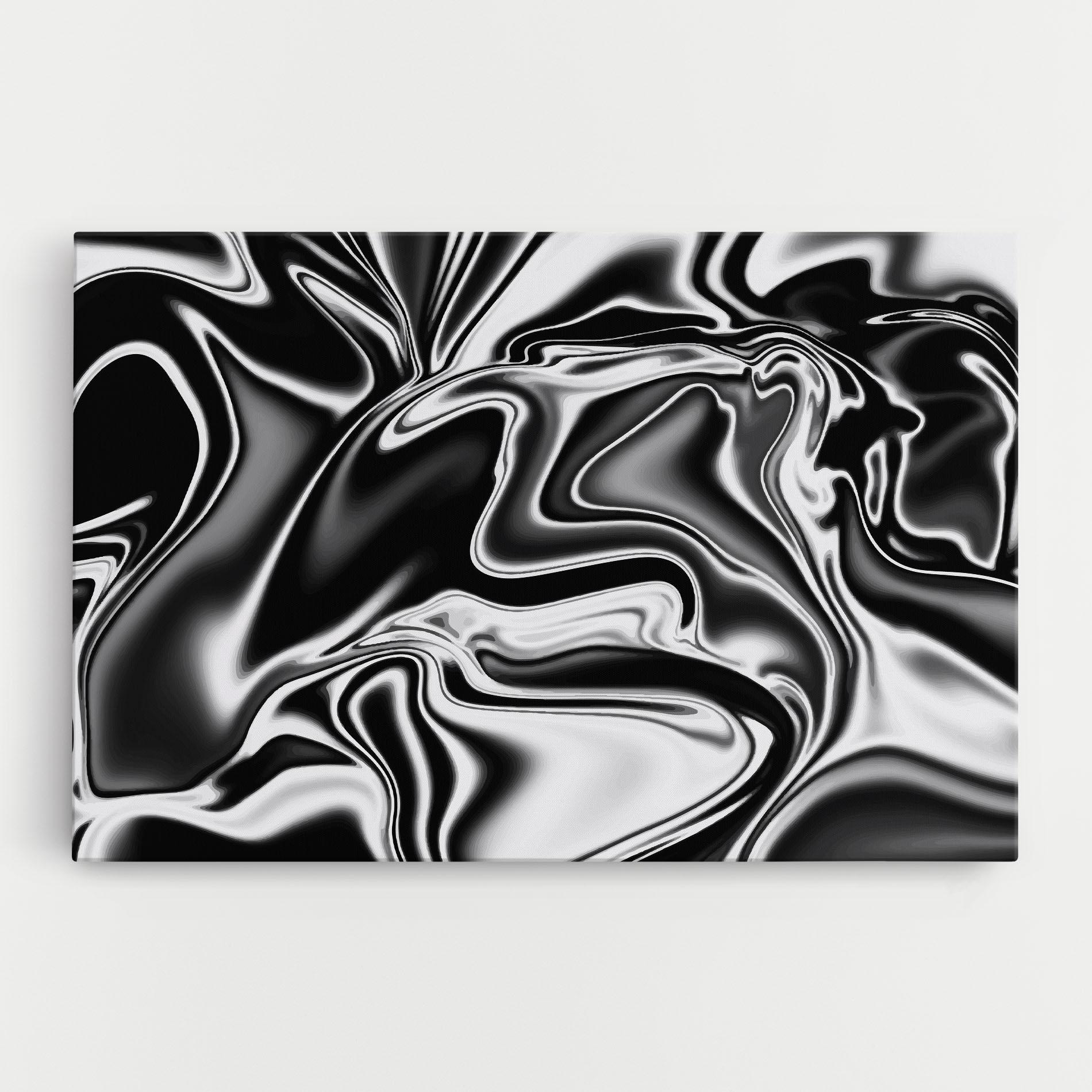 Leinwandbild Silver Black Art mockup 0