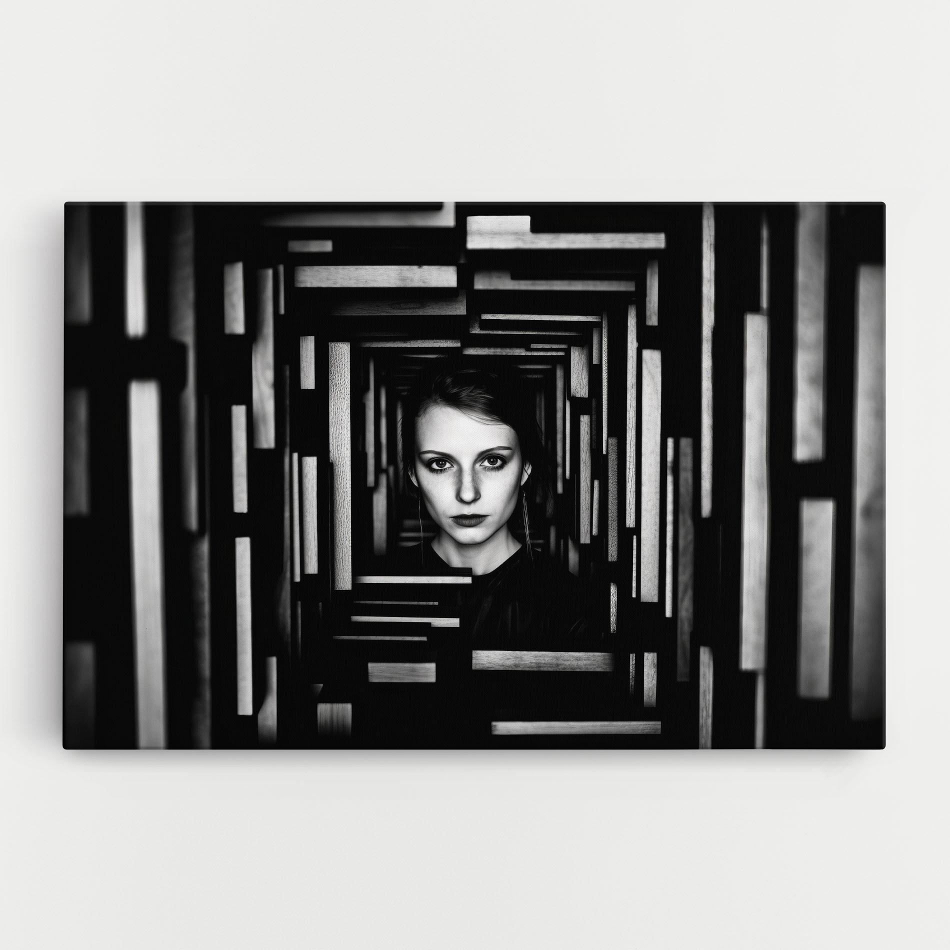 Leinwandbild Tunnel Woman mockup 0