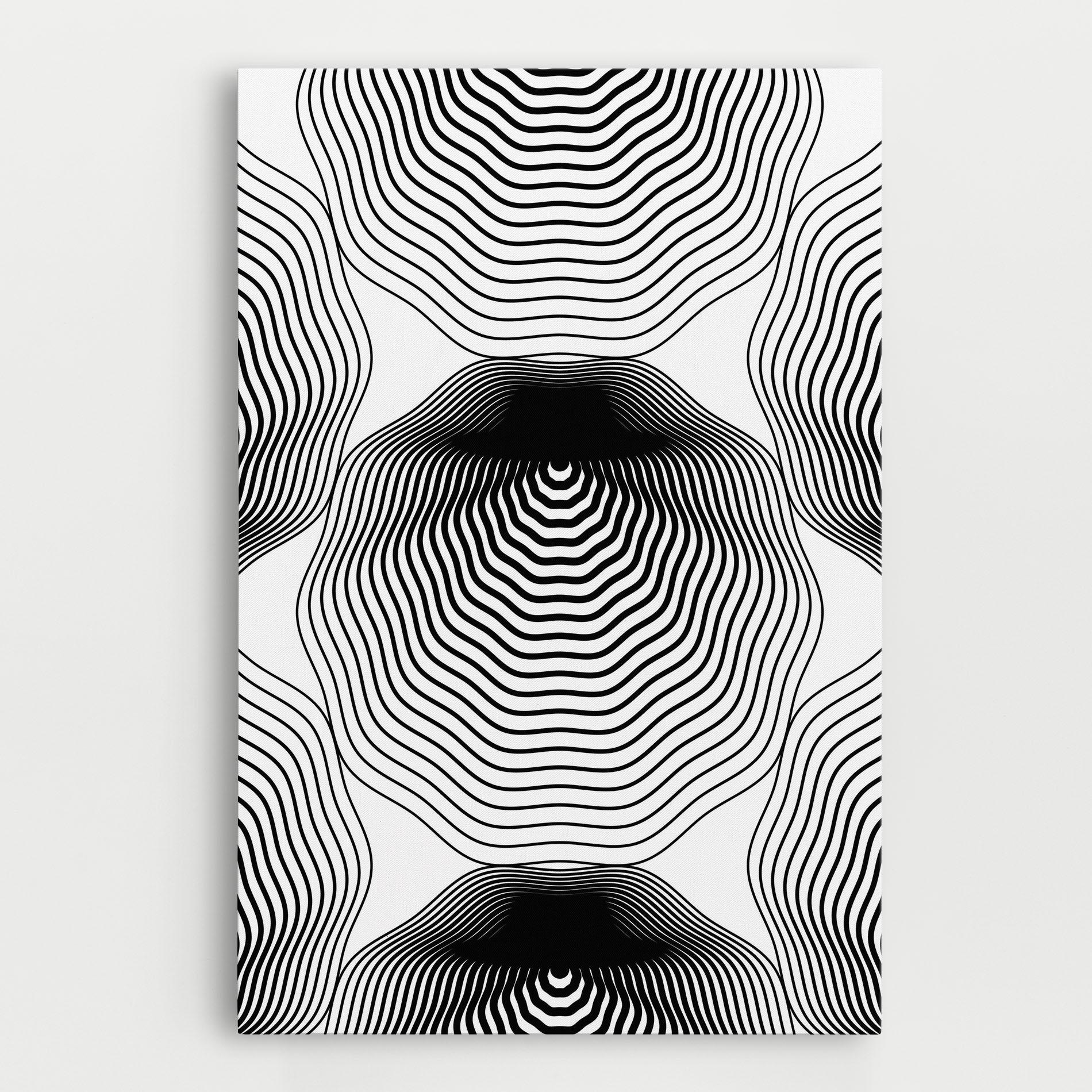 Leinwandbild Black Line Art mockup 0