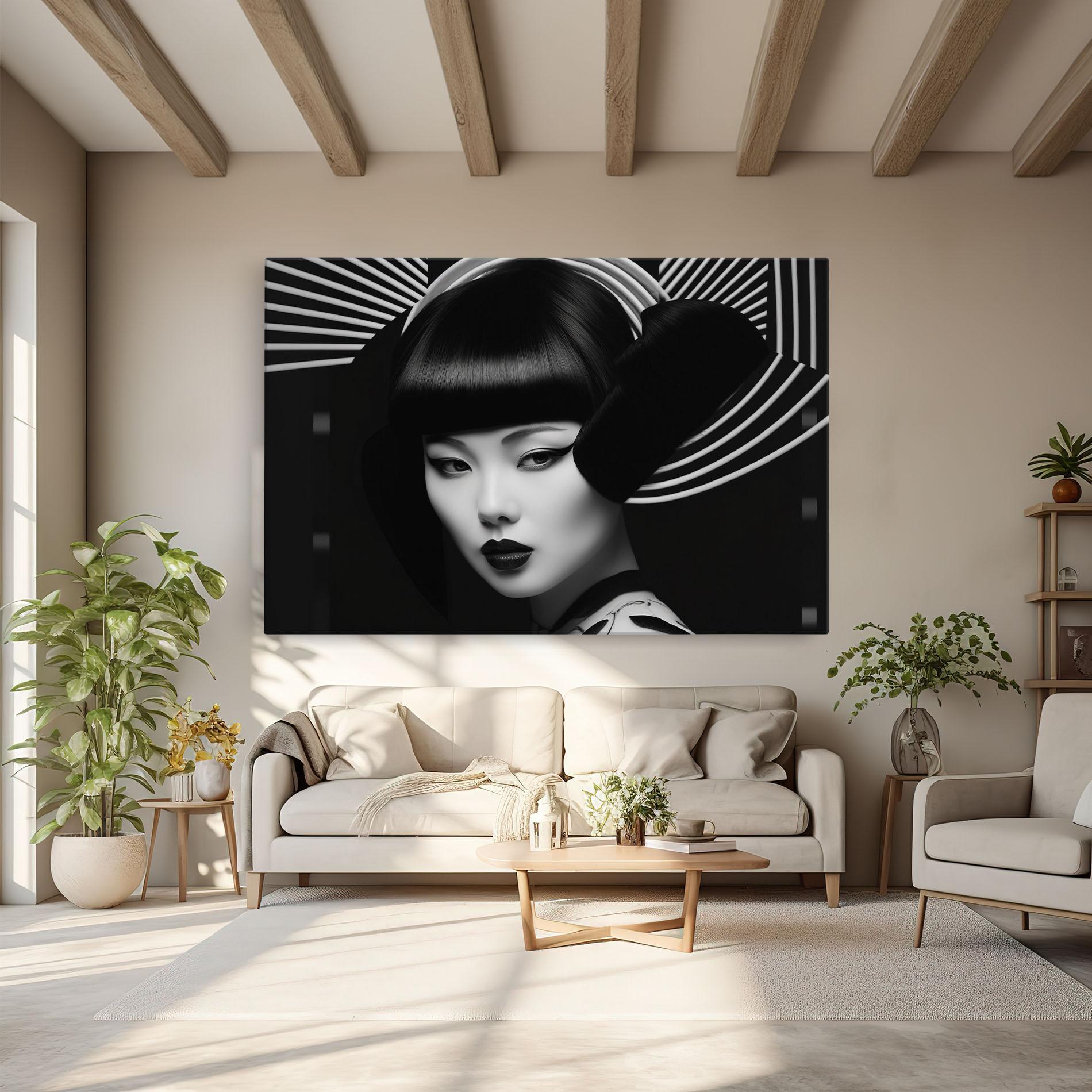 Leinwandbild Abstract Asian Woman mockup 6