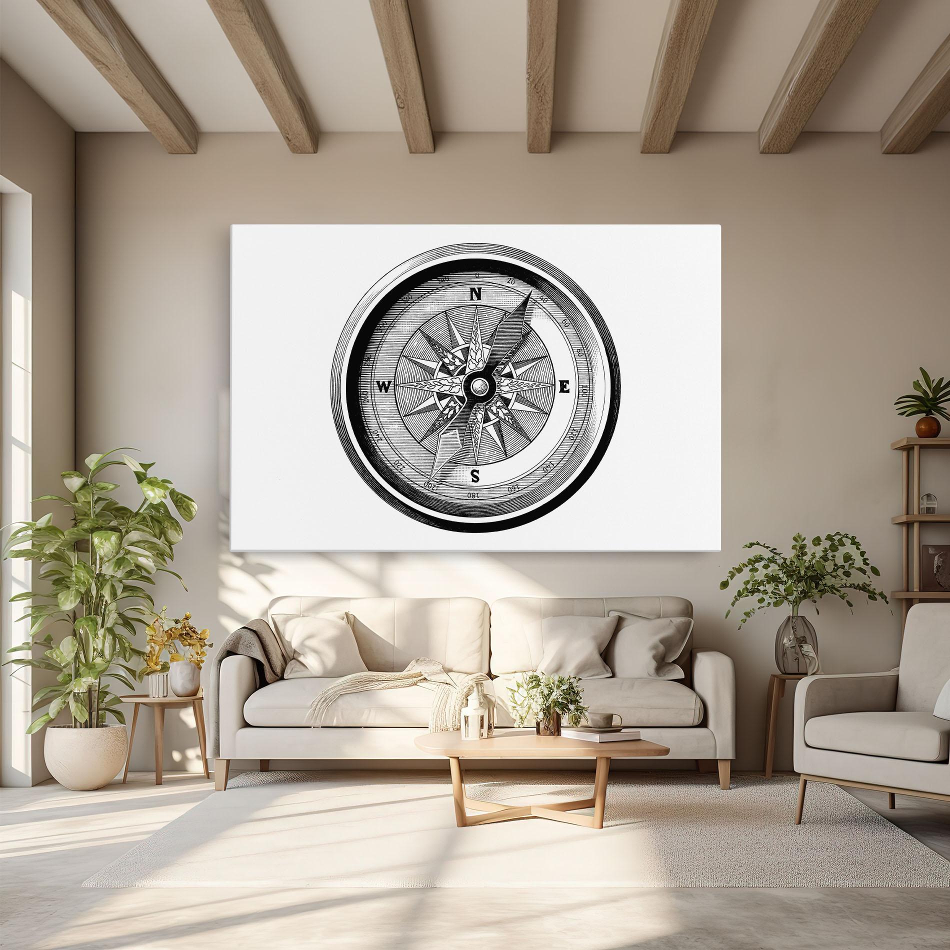 Leinwandbild Black Compass mockup 6