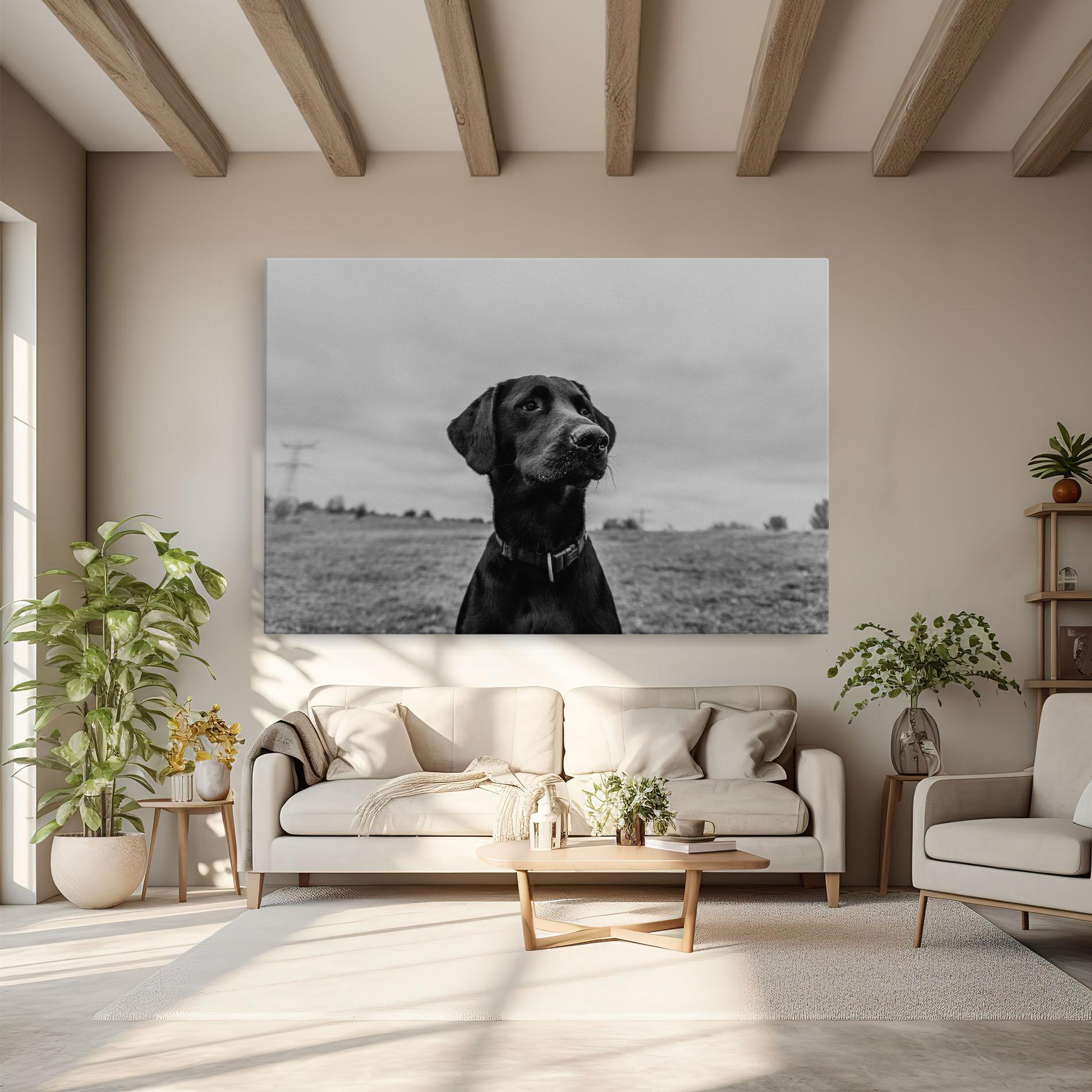 Leinwandbild Black Dog mockup 6