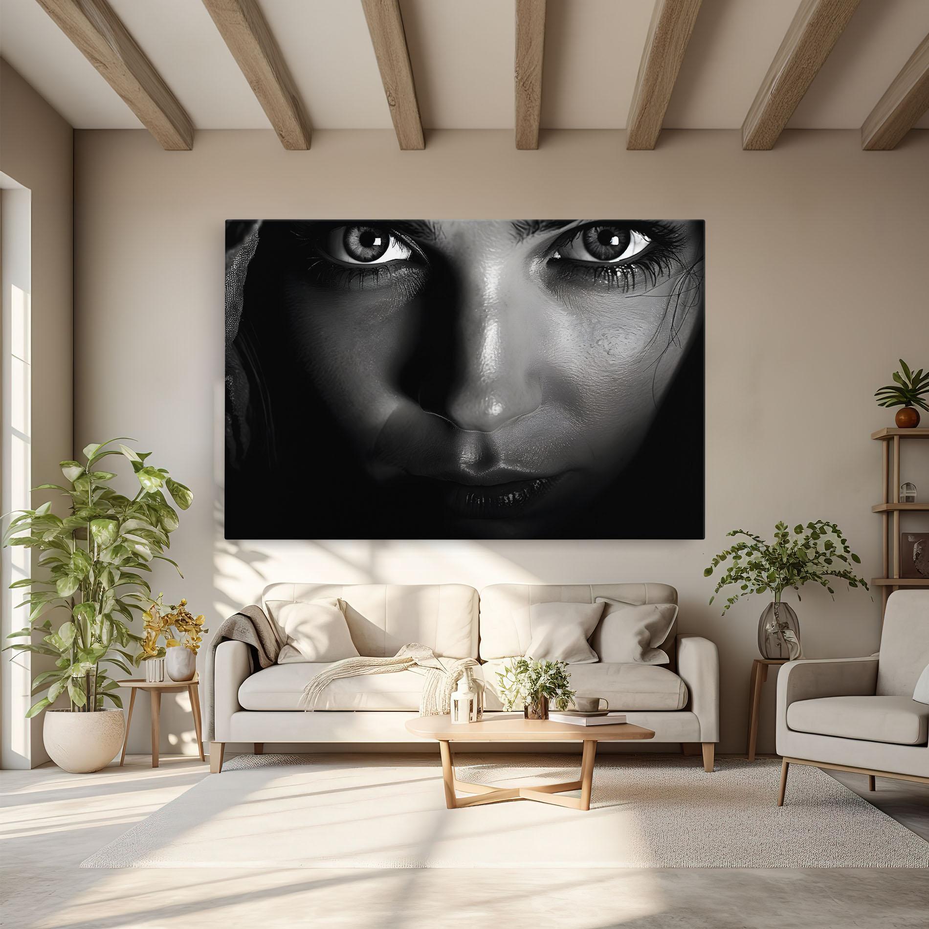 Leinwandbild Closeup Portrait mockup 6