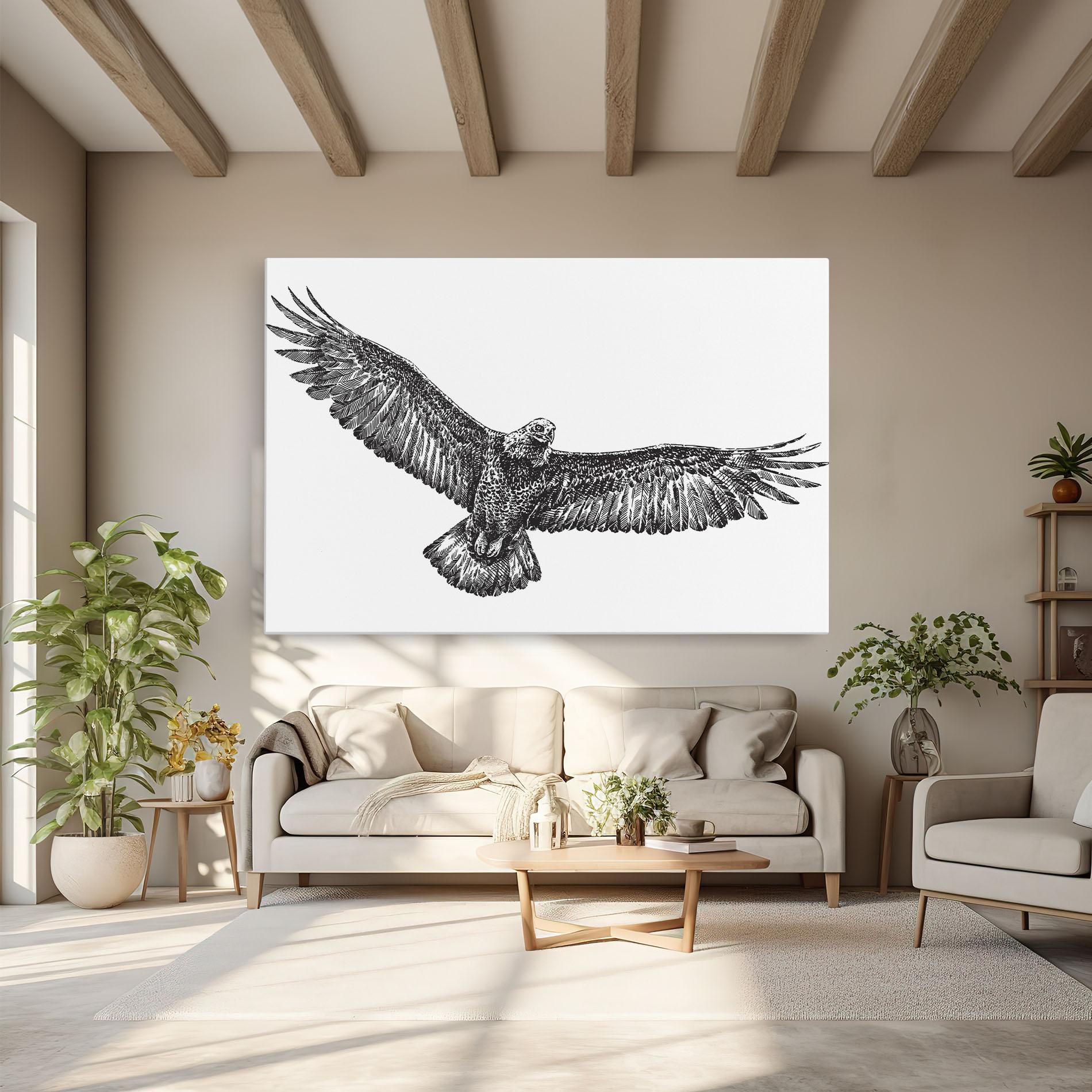 Leinwandbild Eagle Art Line mockup 6