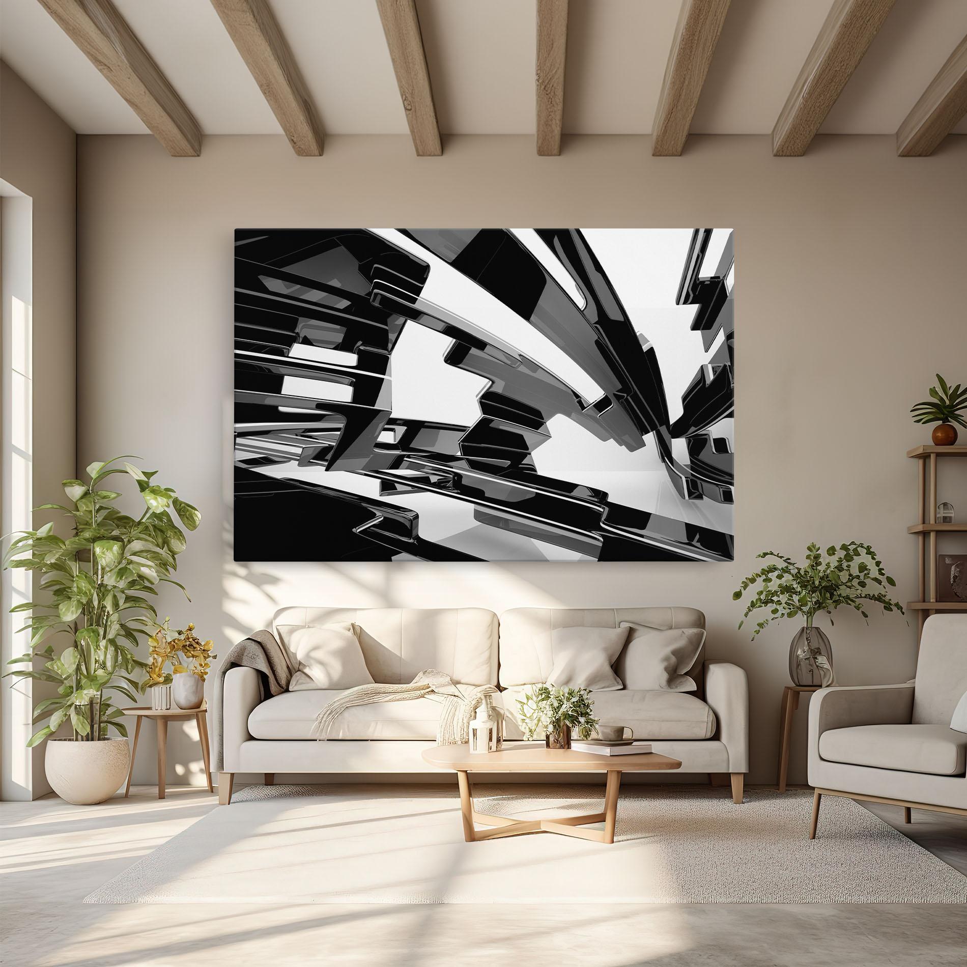 Leinwandbild Glossy Sculpture mockup 6