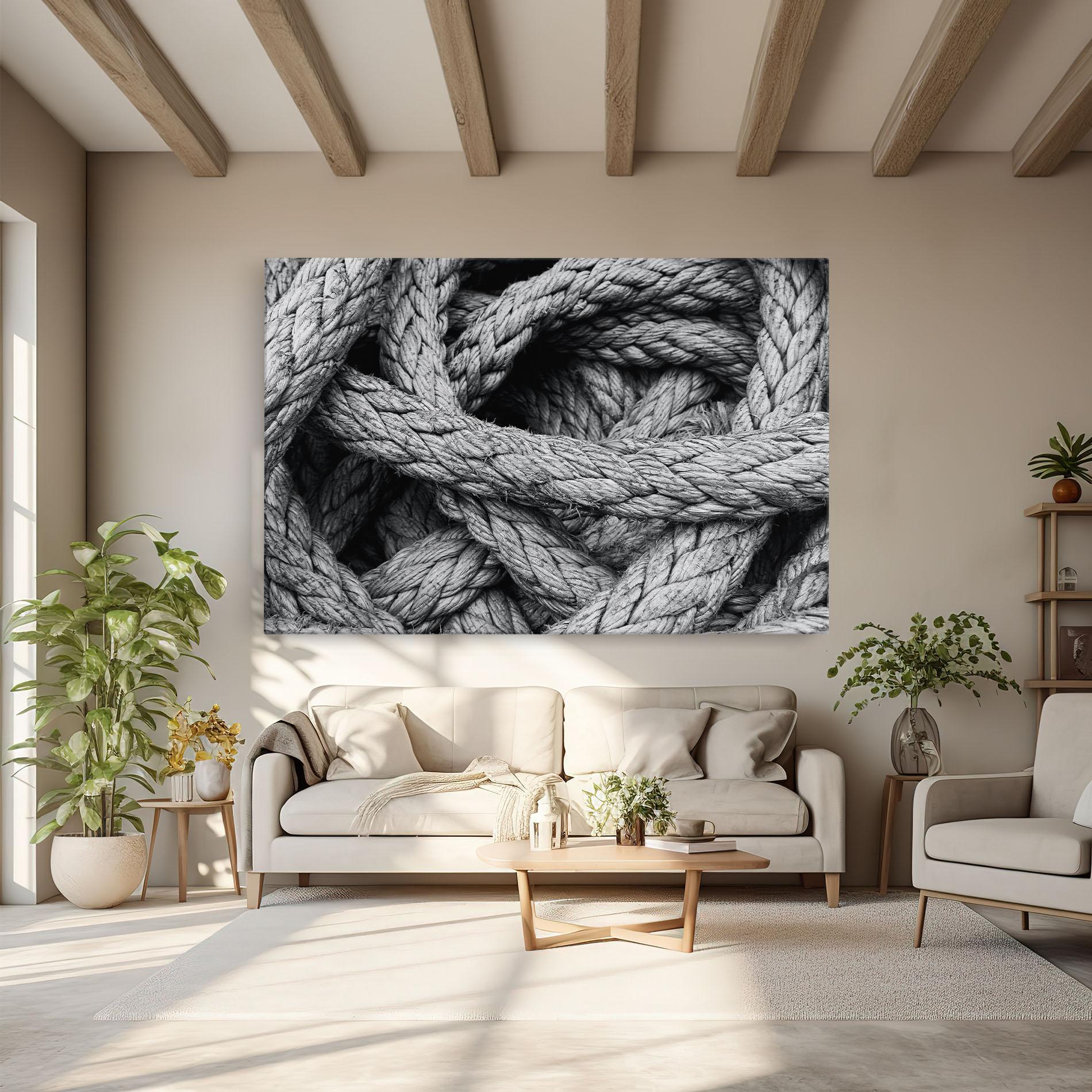 Leinwandbild Gray String mockup 6