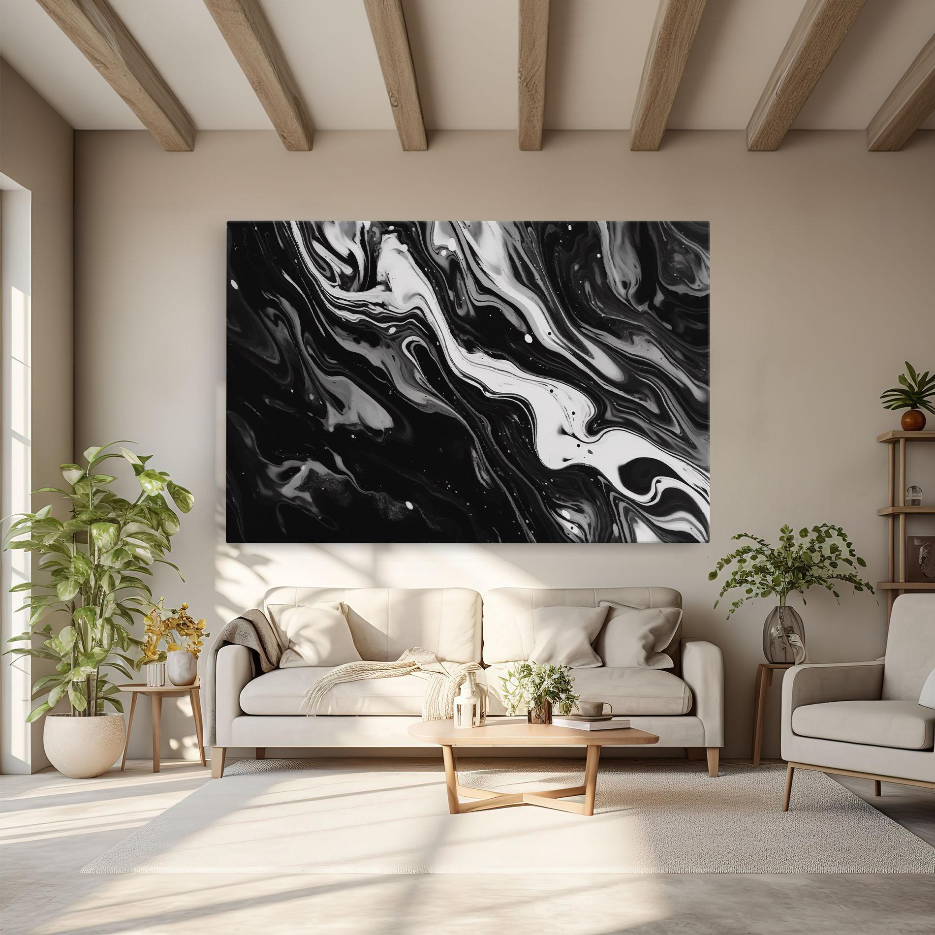 Leinwandbild Grey Art Marble mockup 6