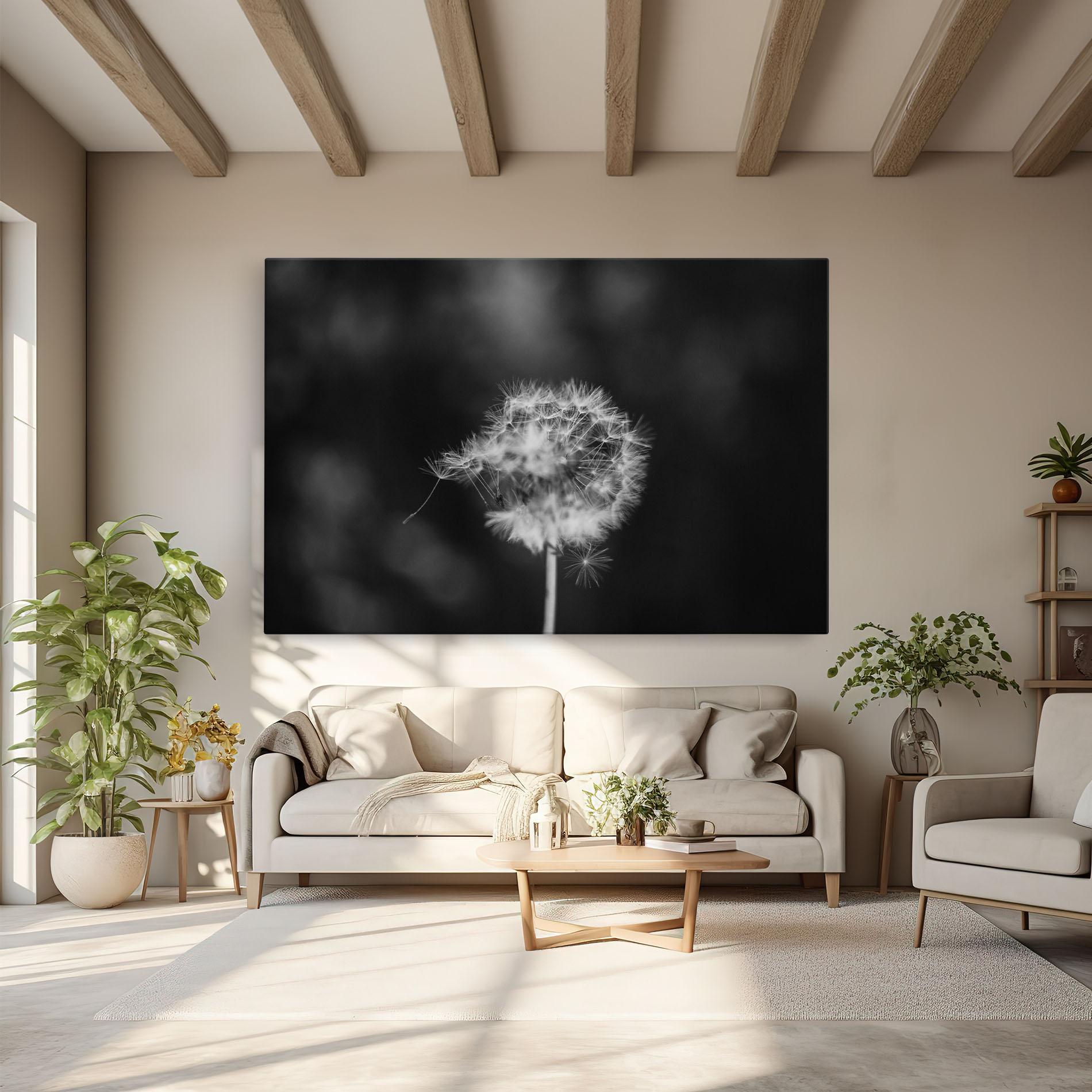 Leinwandbild Grey Dandelion mockup 6