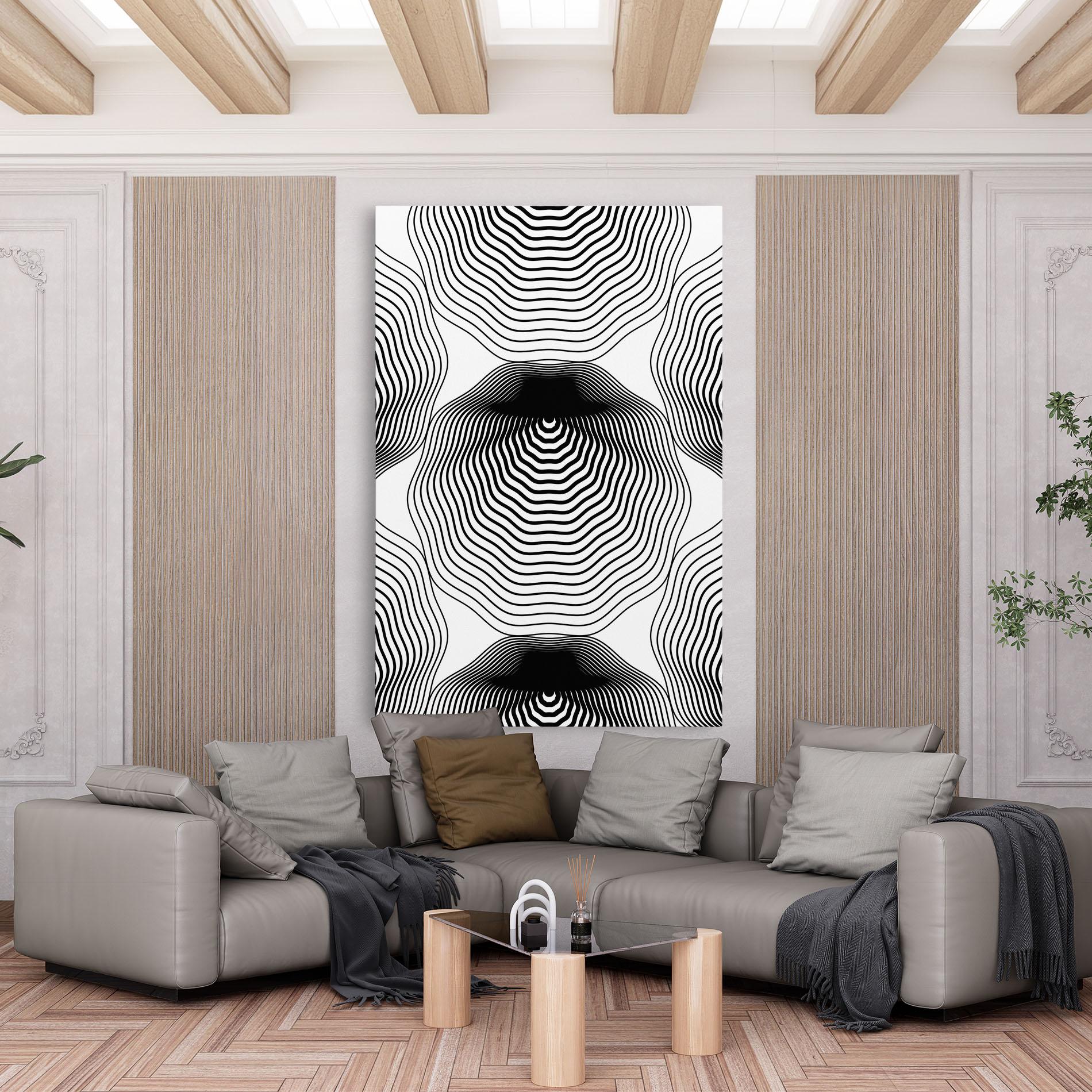 Leinwandbild Black Line Art mockup 6