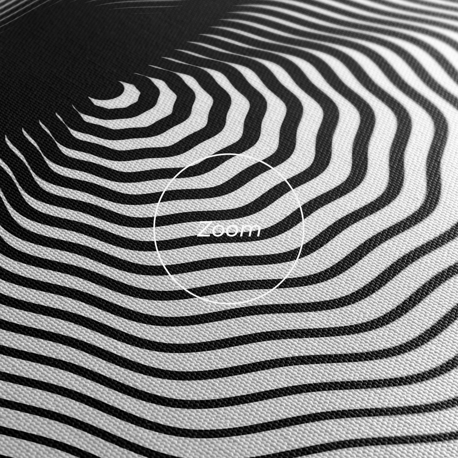 Leinwandbild Black Line Art mockup 3