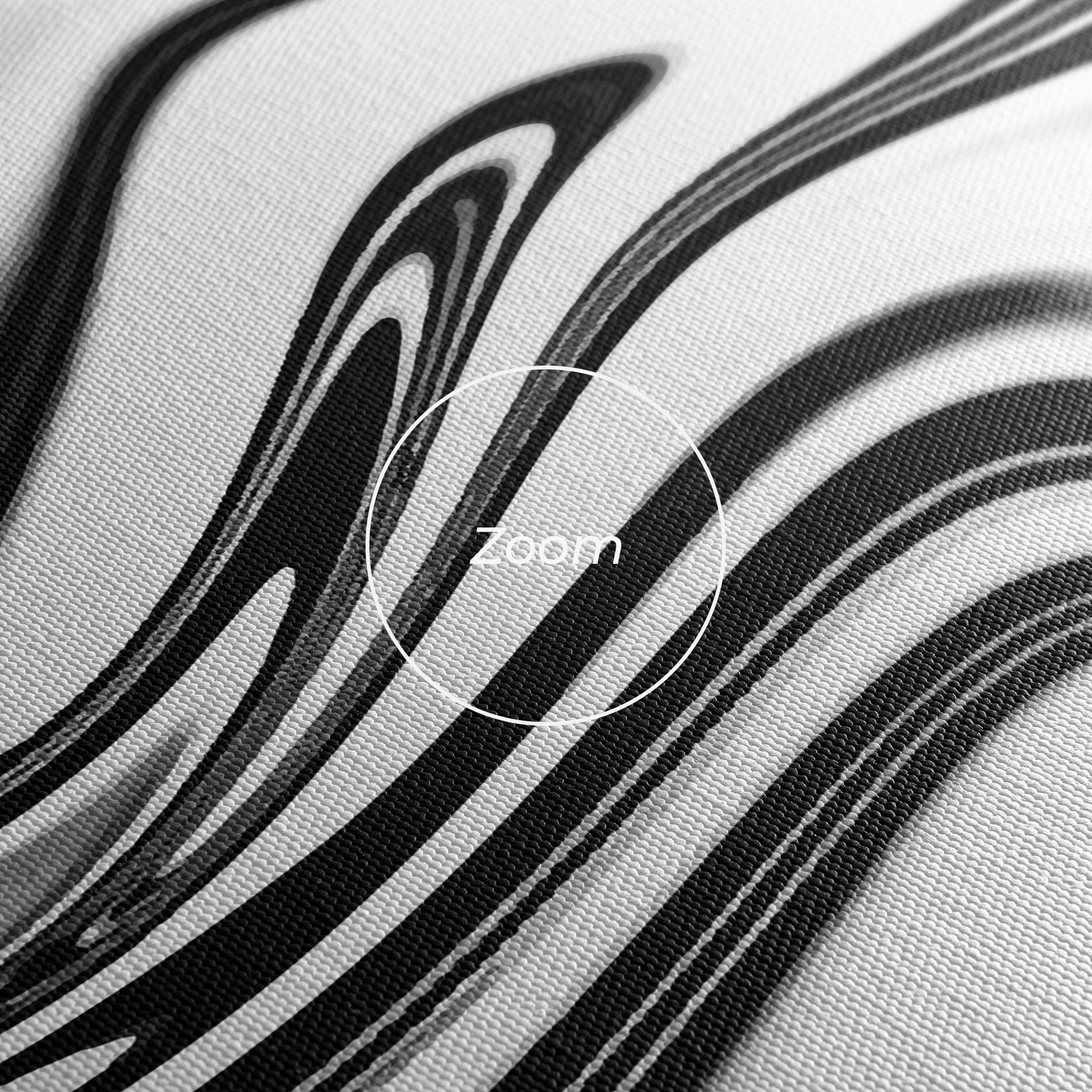 Leinwandbild Black White Liquid mockup 3