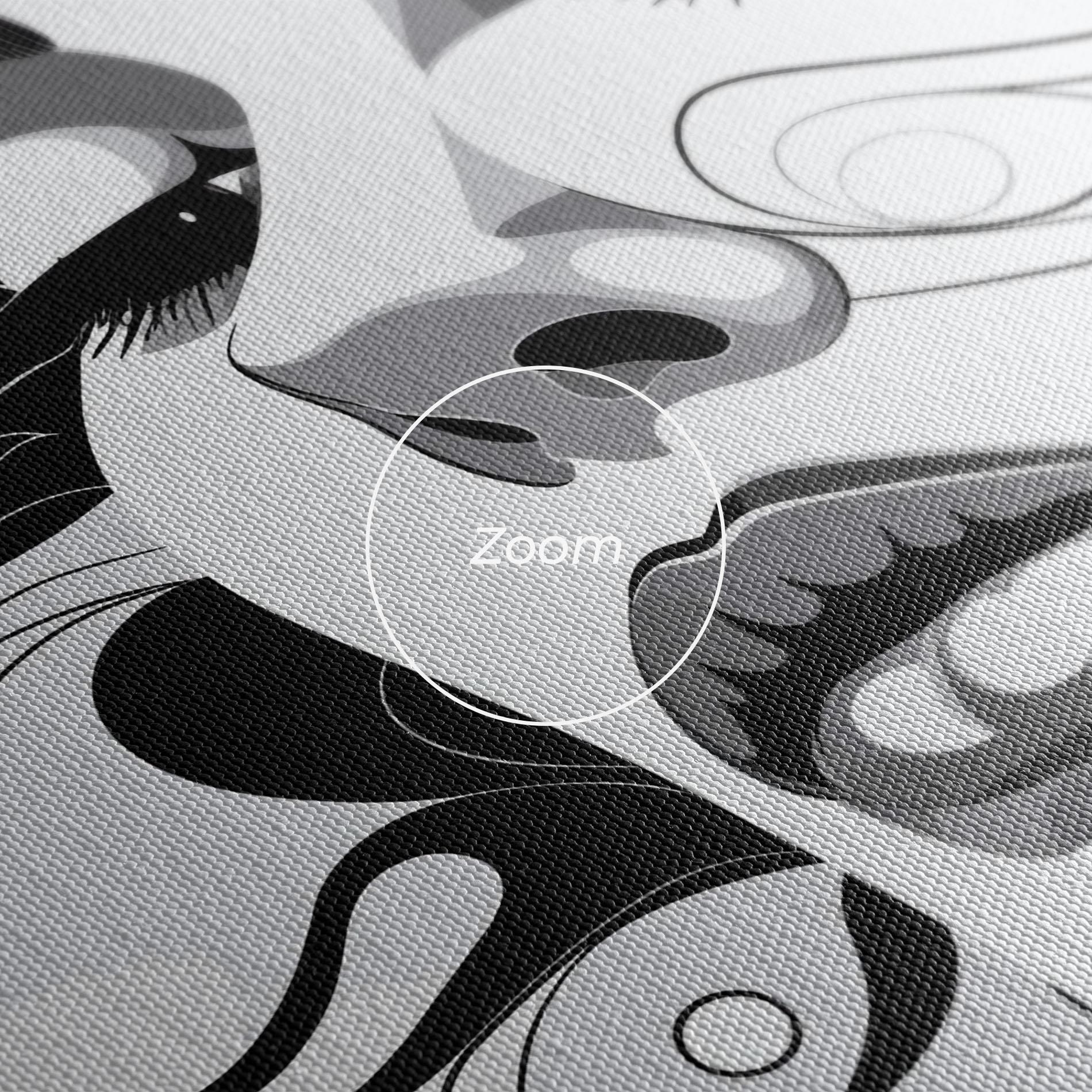 Leinwandbild Grey Face Woman mockup 3