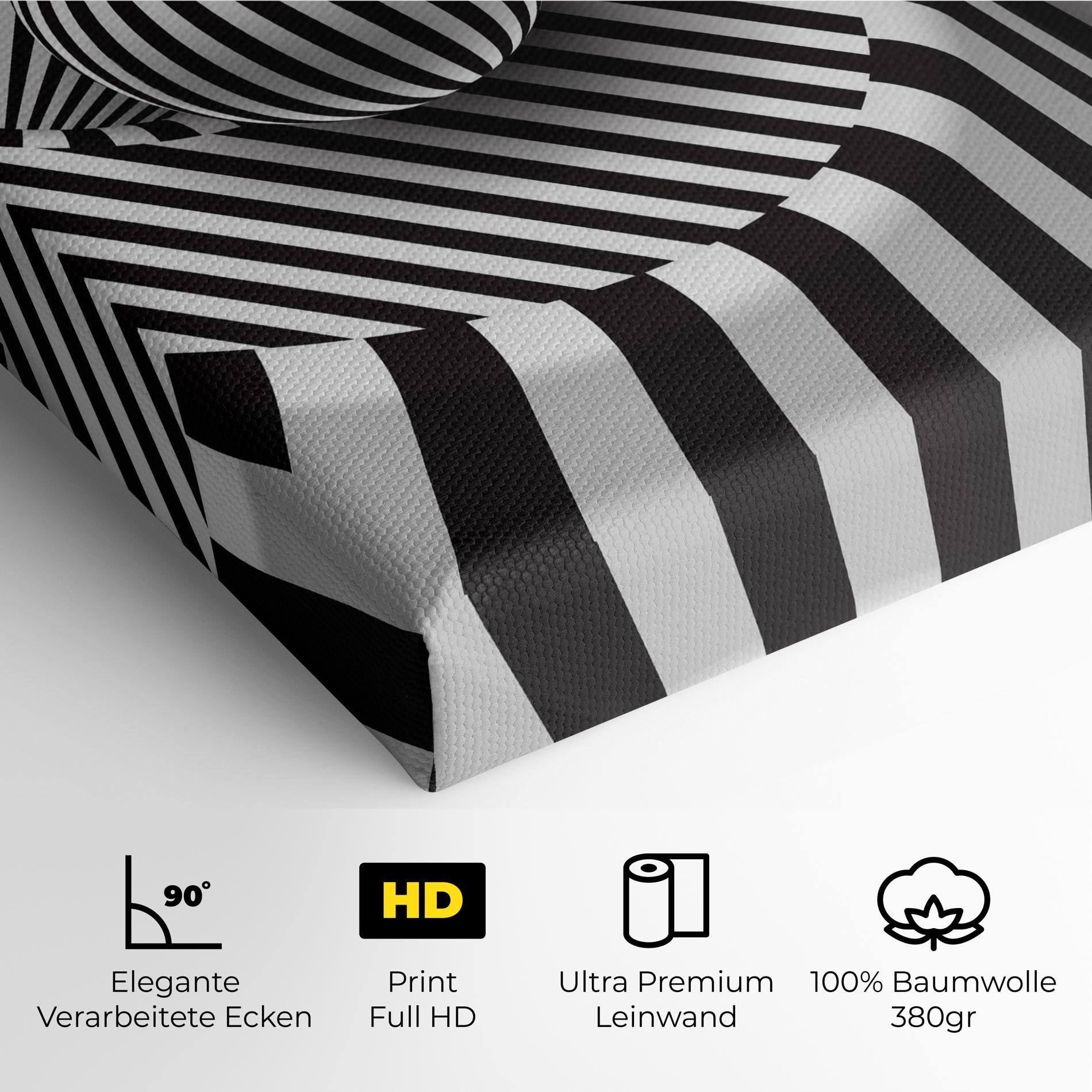 Leinwandbild 3d Ball Zebra mockup 4