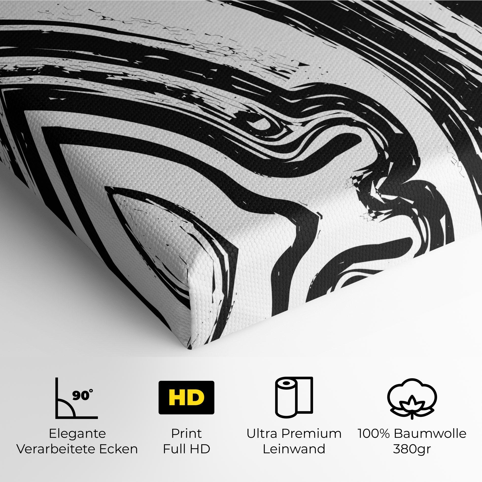 Leinwandbild Black Liquid White mockup 4
